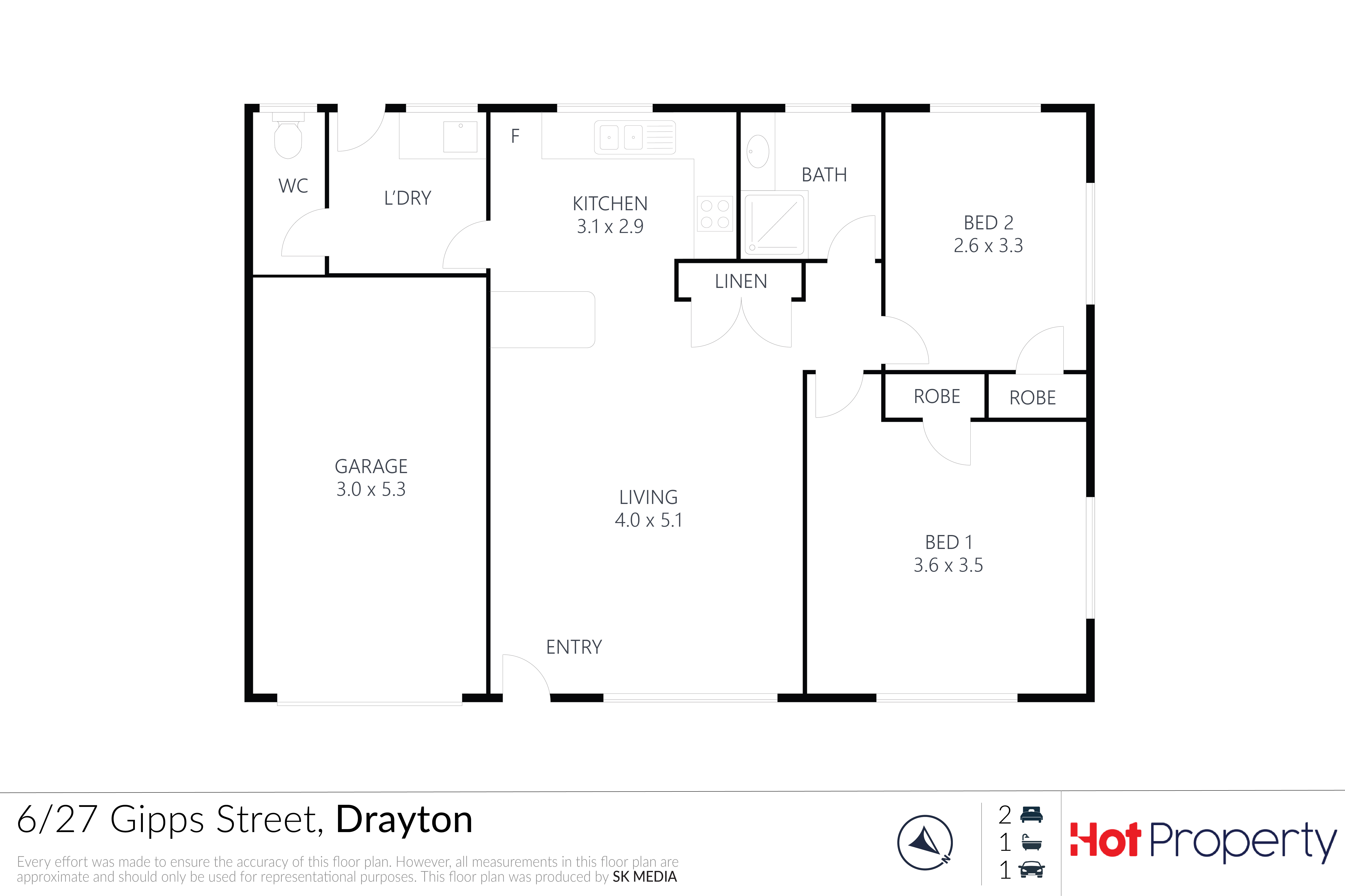 2-bedroom unit at Gipps Court 6 27 Gipps Street, Drayton QLD 4350, Toowoomba, Queensland