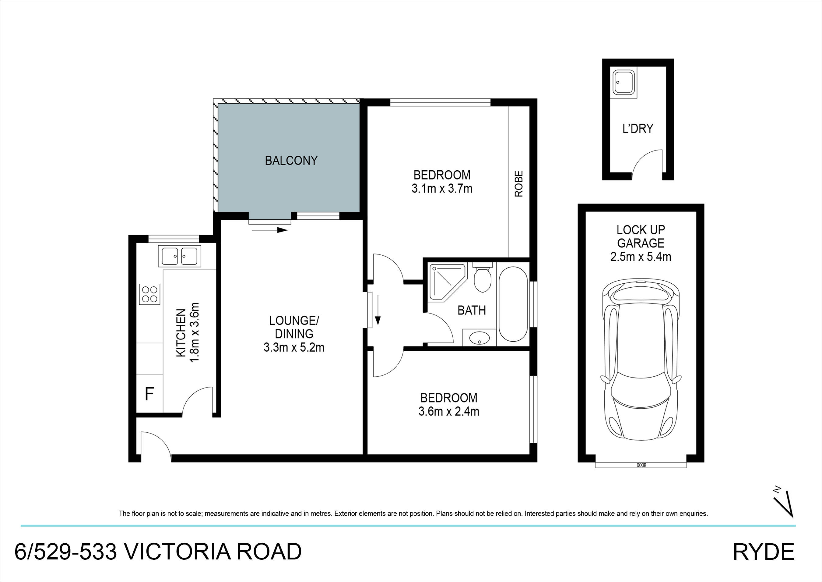 2-bedroom unit at 6 529-533 VICTORIA ROAD, RYDE NSW 2112, Ryde, New South Wales