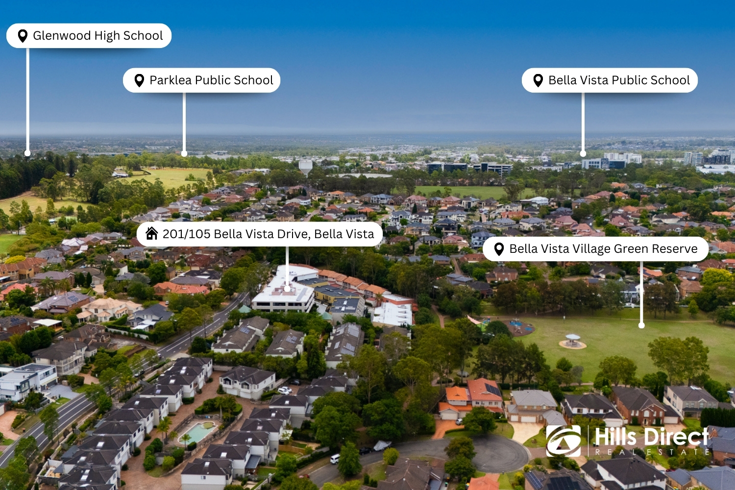 2-bedroom unit at 201/105 Bella Vista Drive, Bella Vista, NSW 2153, The Hills, New South Wales