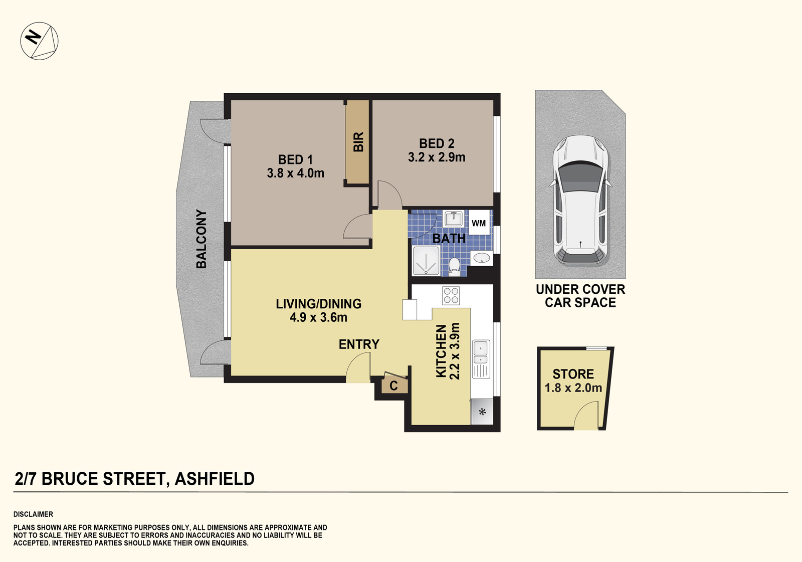 2-bedroom unit at 2/7 Bruce Street, Ashfield, NSW 2131, Inner West, New South Wales