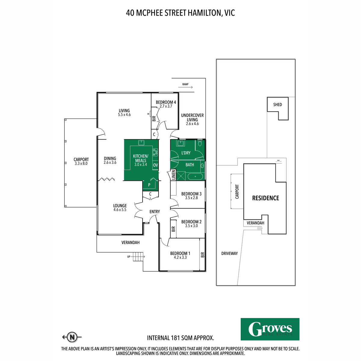 4-bedroom house at 40 Mcphee Street, Hamilton, VIC 3300, Southern Grampians, Victoria