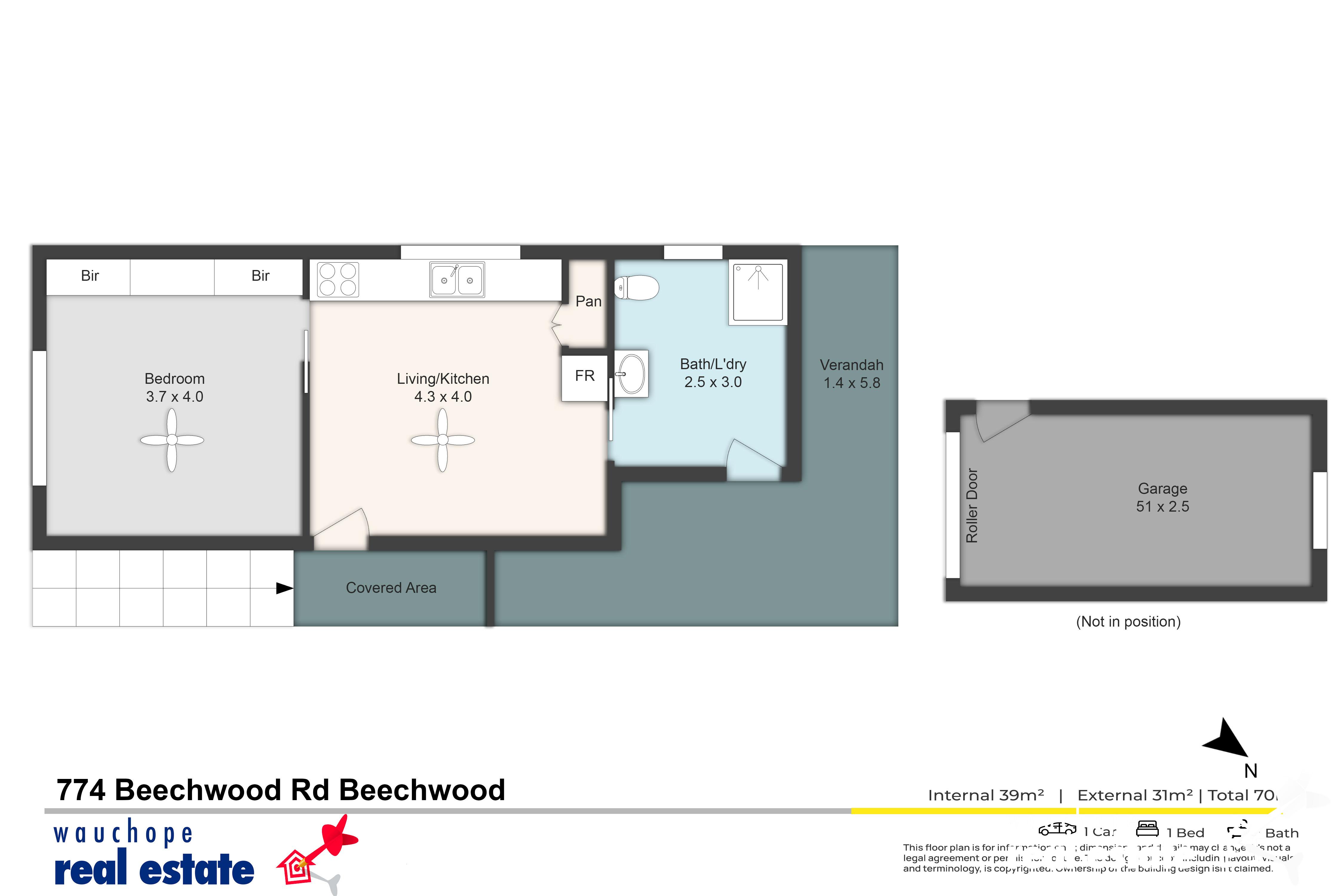 1-bedroom house at 774 BEECHWOOD ROAD, Beechwood NSW 2446, Port Macquarie-Hastings, New South Wales