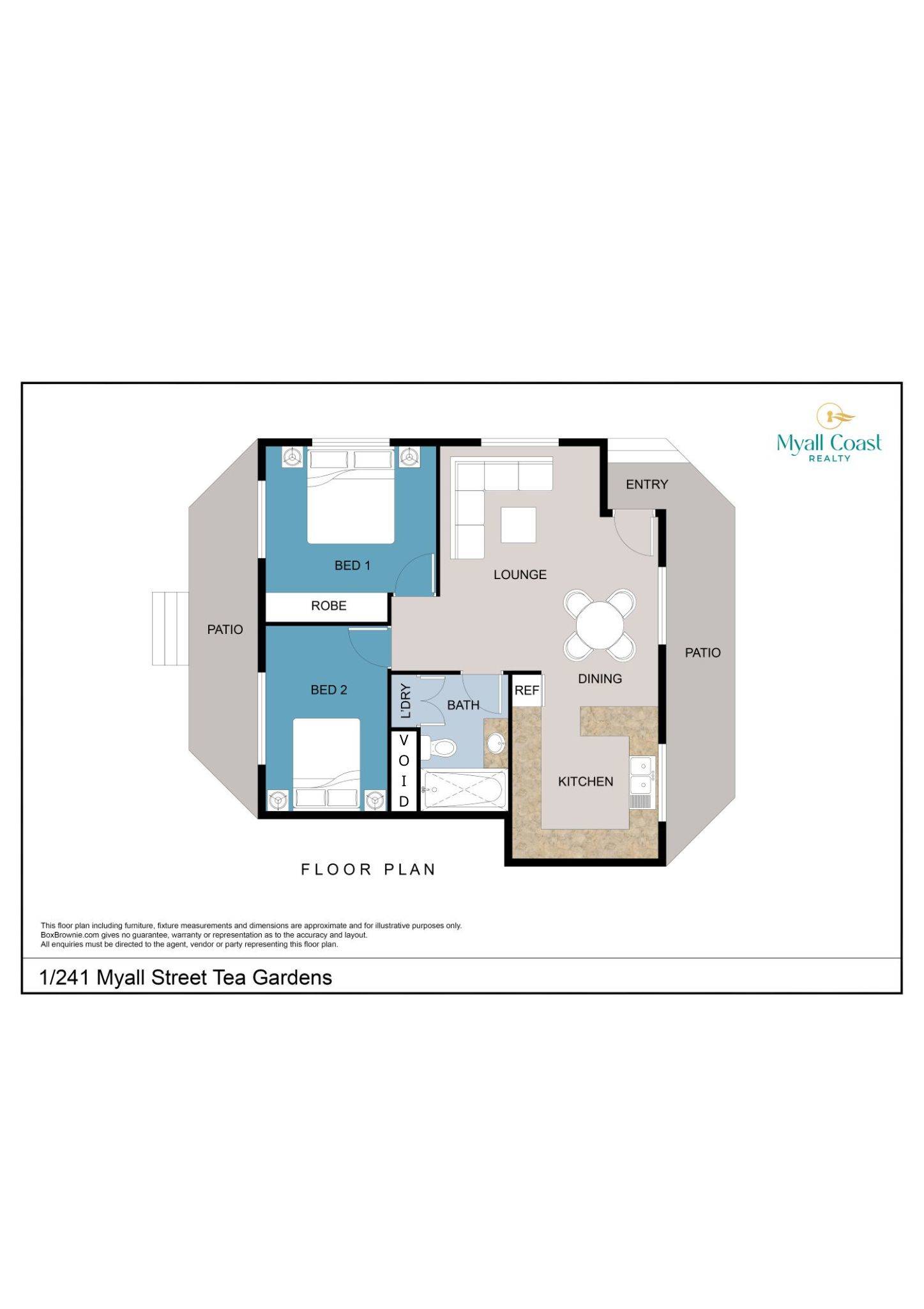 2-bedroom unit at 1 241 MYALL STREET, TEA GARDENS NSW 2324, Mid-Coast, New South Wales