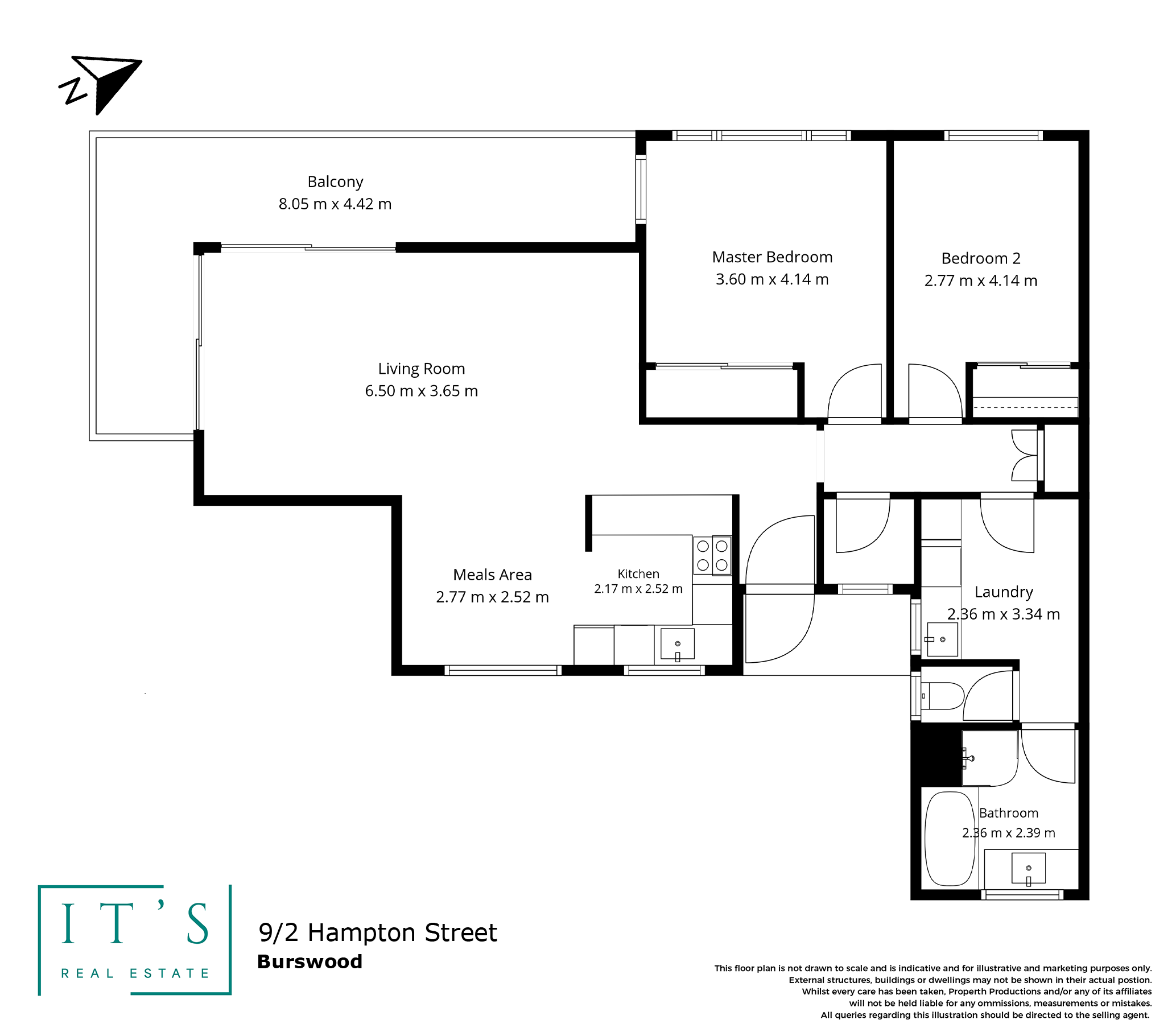 2-bedroom unit at 9 2 HAMPTON STREET, BURSWOOD WA 6100, Victoria Park, Western Australia
