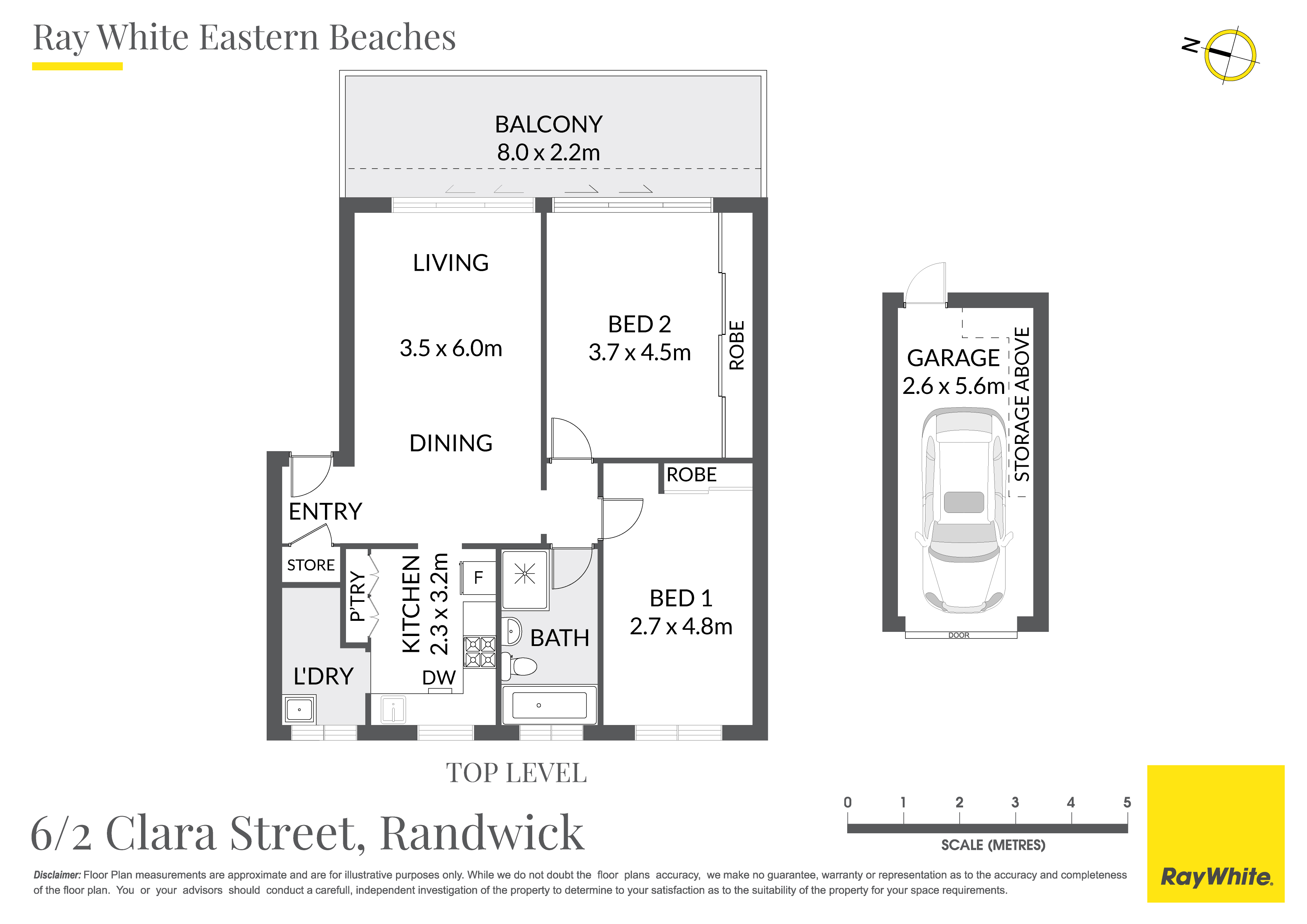 2-bedroom unit at 6/2 Clara Street, Randwick, NSW 2031, Randwick, New South Wales