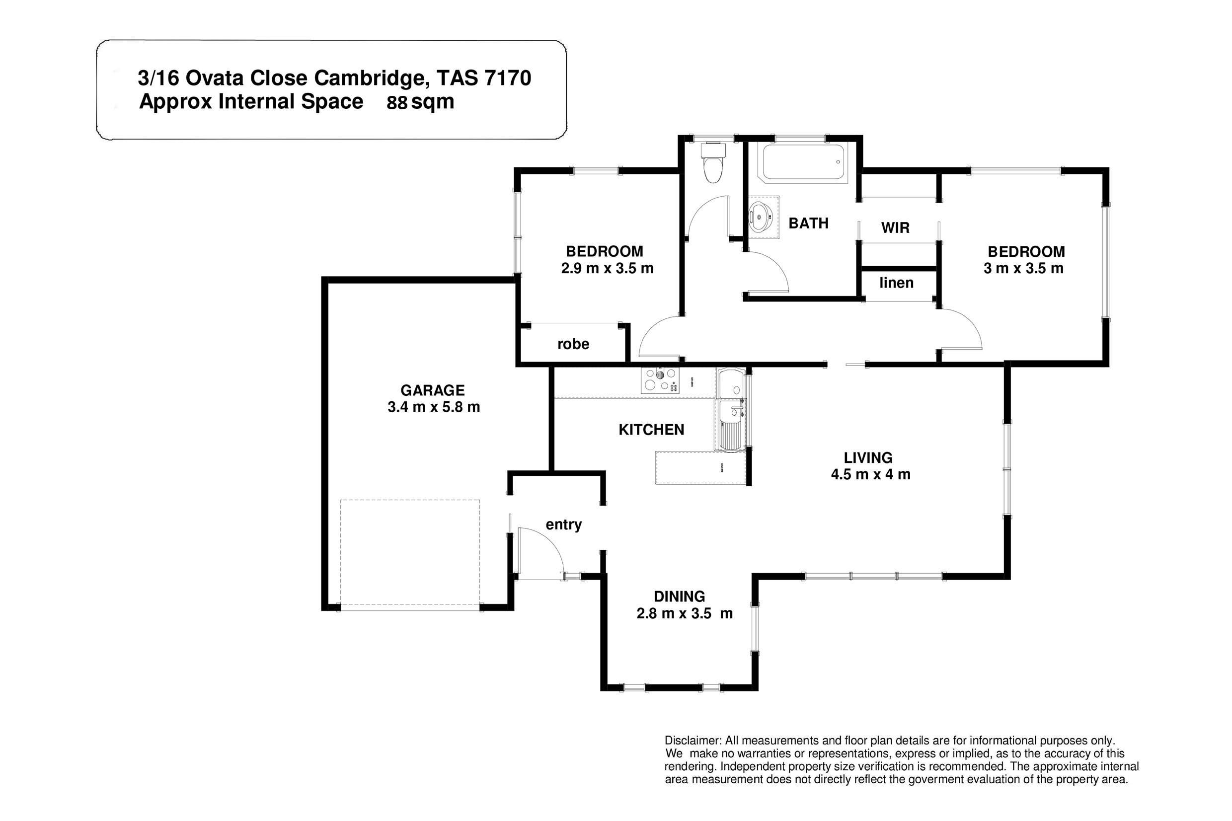 2-bedroom unit at 3/16 Ovata Close, Cambridge, TAS 7170, Clarence, Tasmania