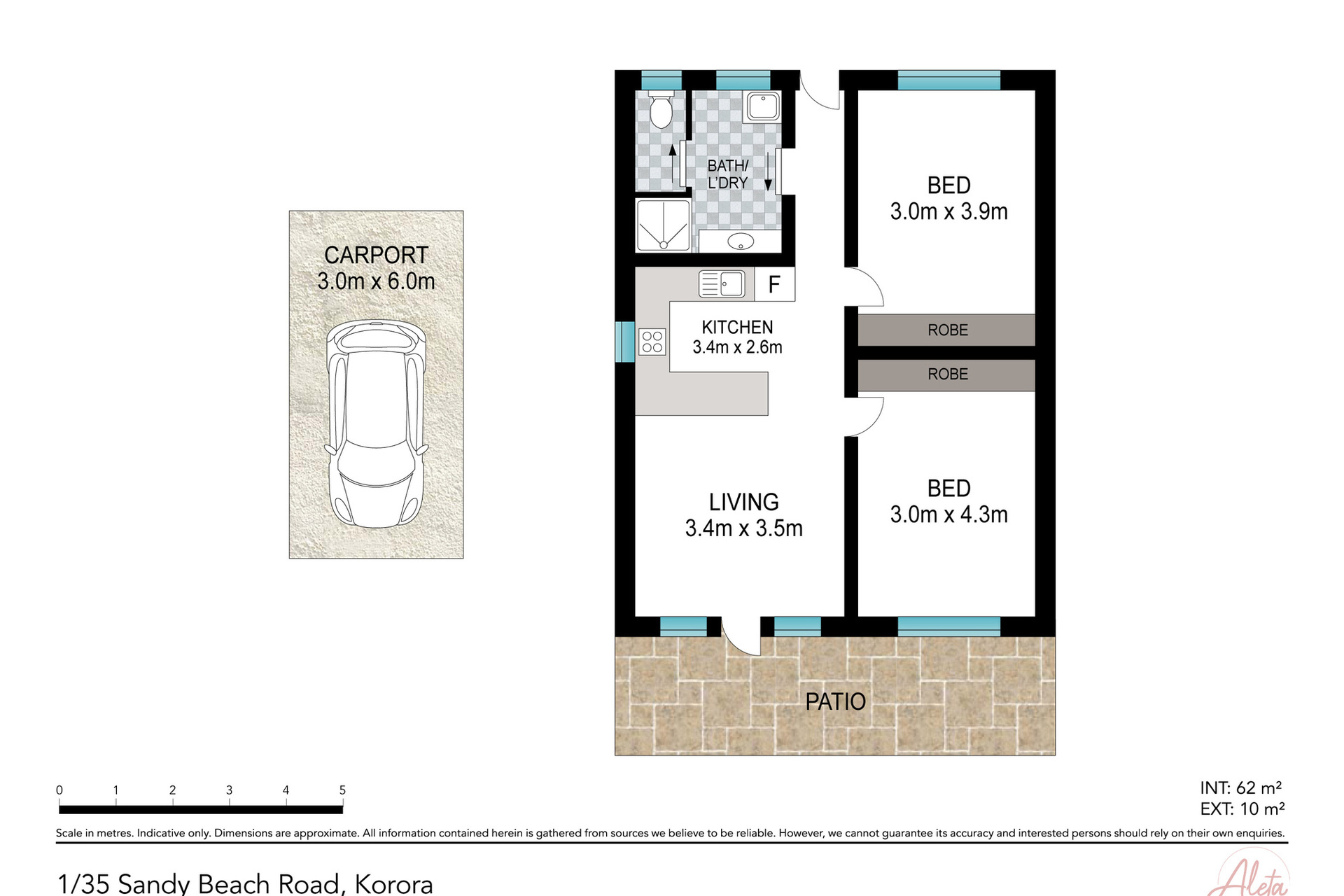 2-bedroom unit at 1/35 Sandy Beach Road, Korora, NSW 2450, Coffs Harbour, New South Wales