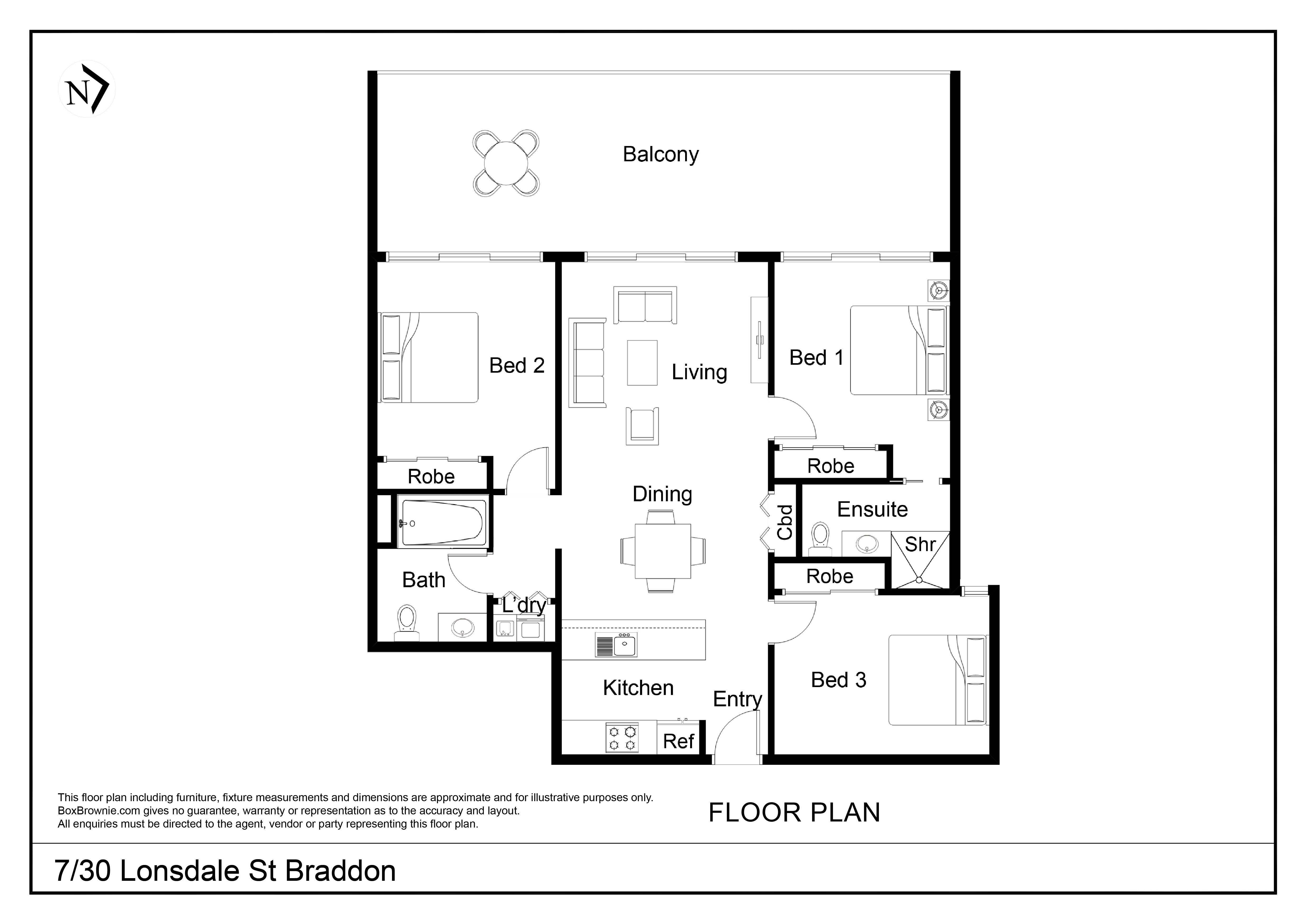 3-bedroom unit at ORI 7 30 LONSDALE STREET, BRADDON ACT 2612, Unincorporated Act, Australian Capital Territory