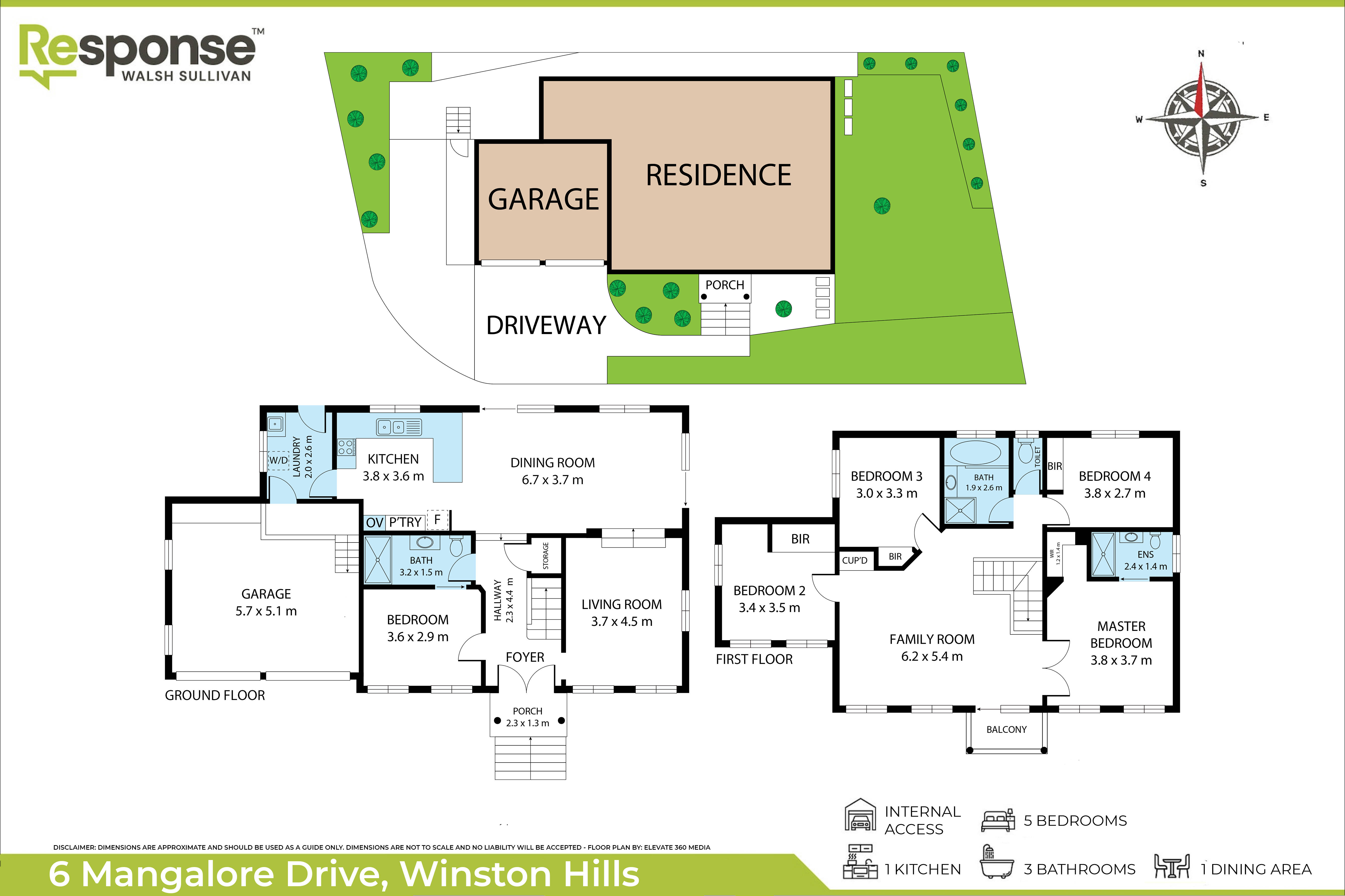 5-bedroom house at 6 MANGALORE DRIVE, Winston Hills NSW 2153, Parramatta, New South Wales
