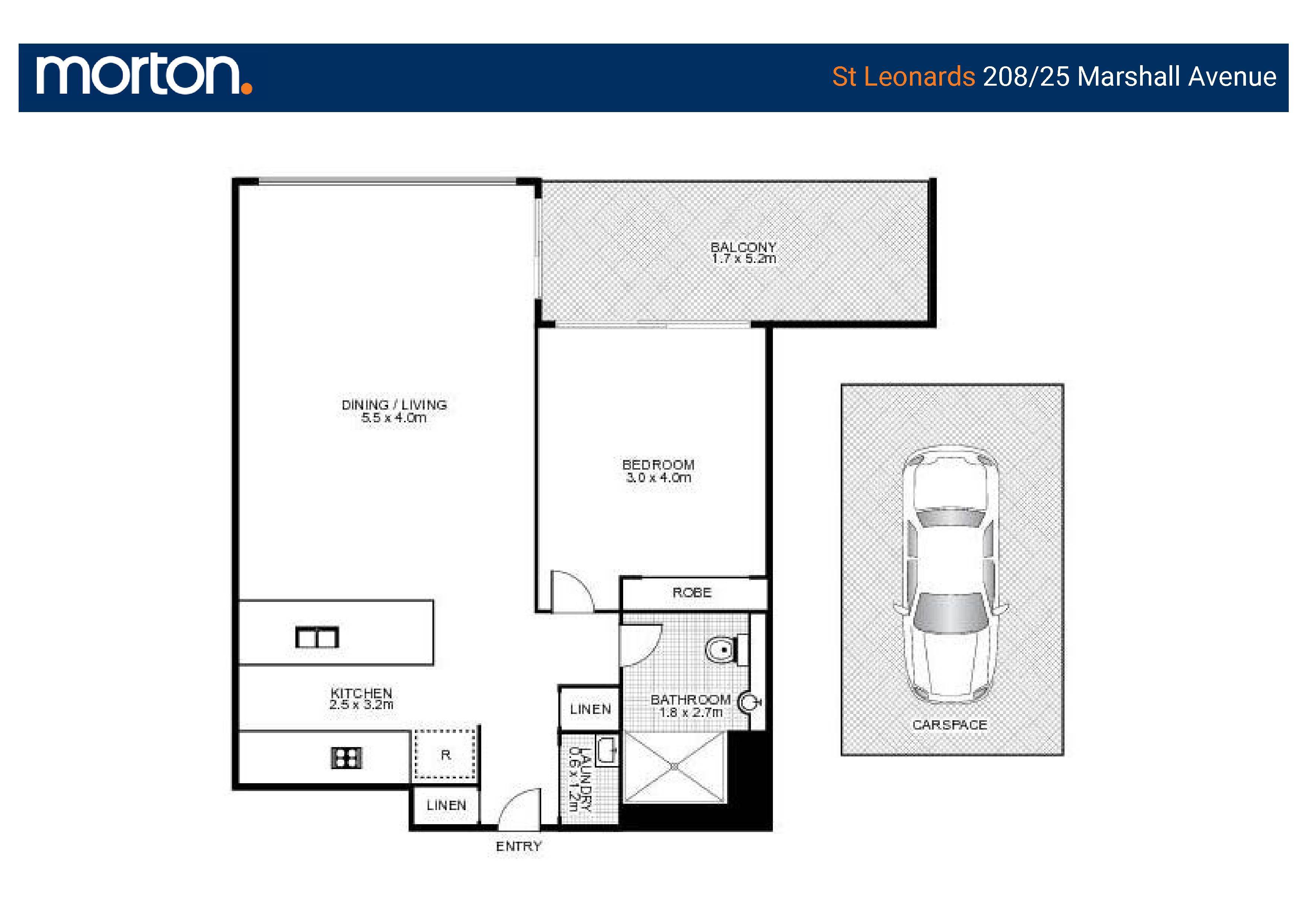 1-bedroom unit at 208/25 Marshall Avenue, St Leonards, NSW 2065, Lane Cove, New South Wales