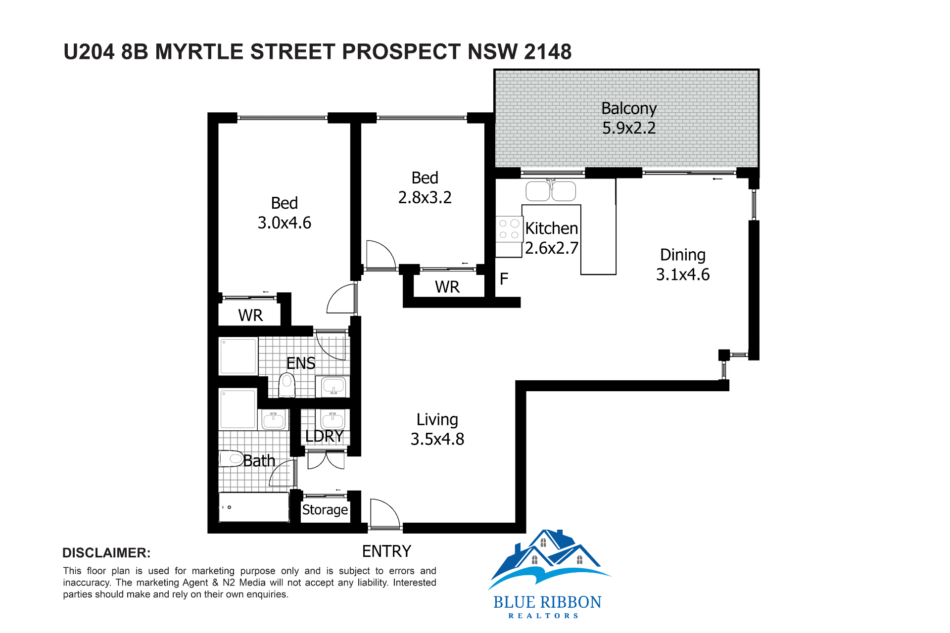 2-bedroom unit at 8 Myrtle Street, Prospect, NSW 2148, Blacktown, New South Wales