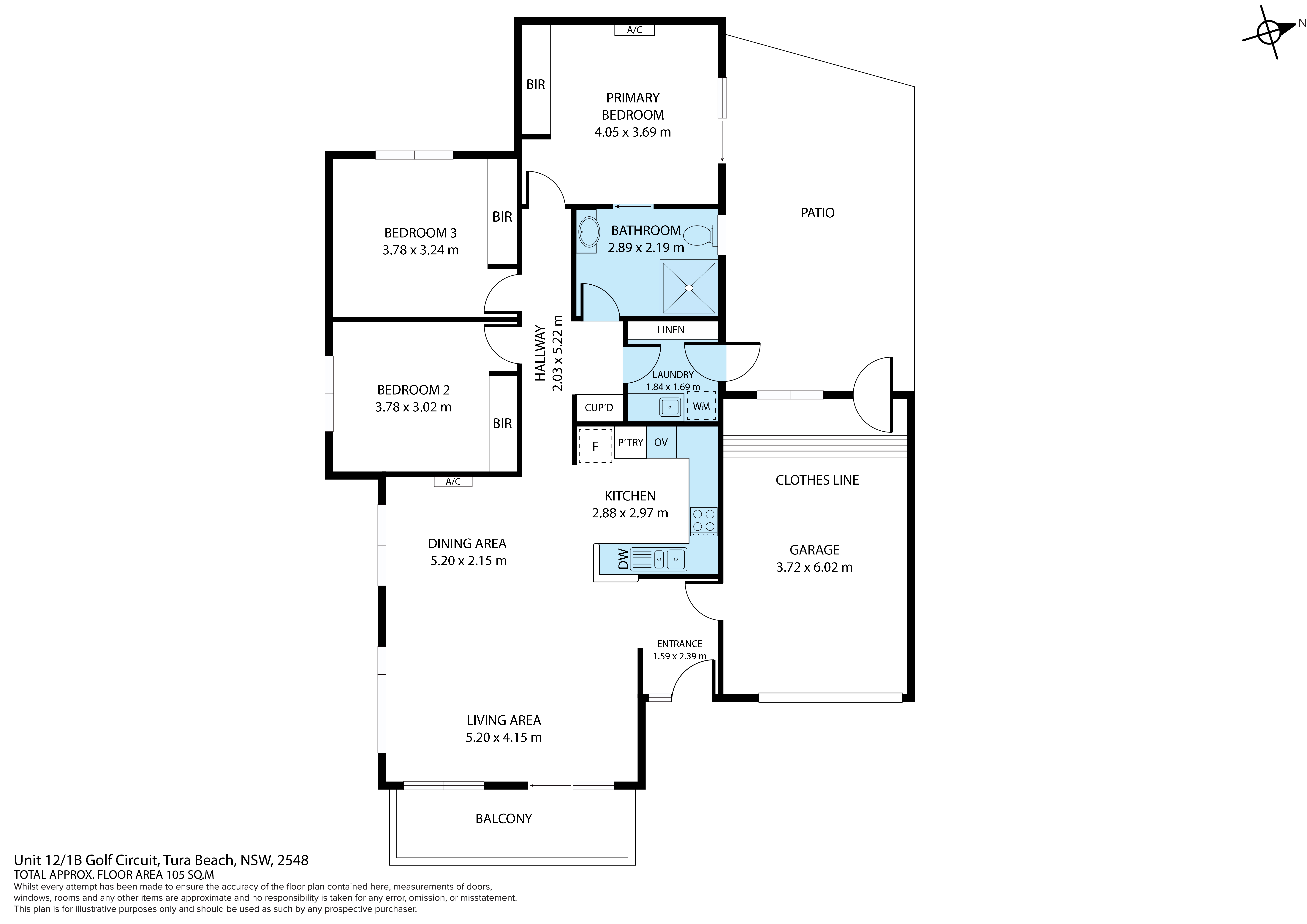 3-bedroom unit at 12/1B Golf Circuit, Tura Beach, NSW 2548, Bega Valley, New South Wales