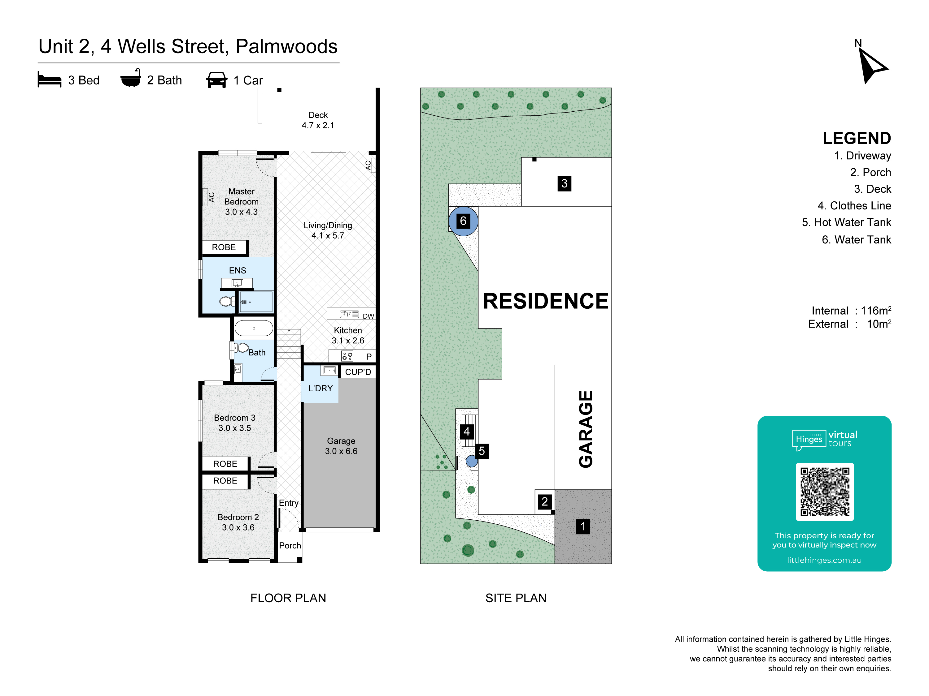 3-bedroom unit at 2/4 Wells Street, Palmwoods, QLD 4555, Sunshine Coast, Queensland