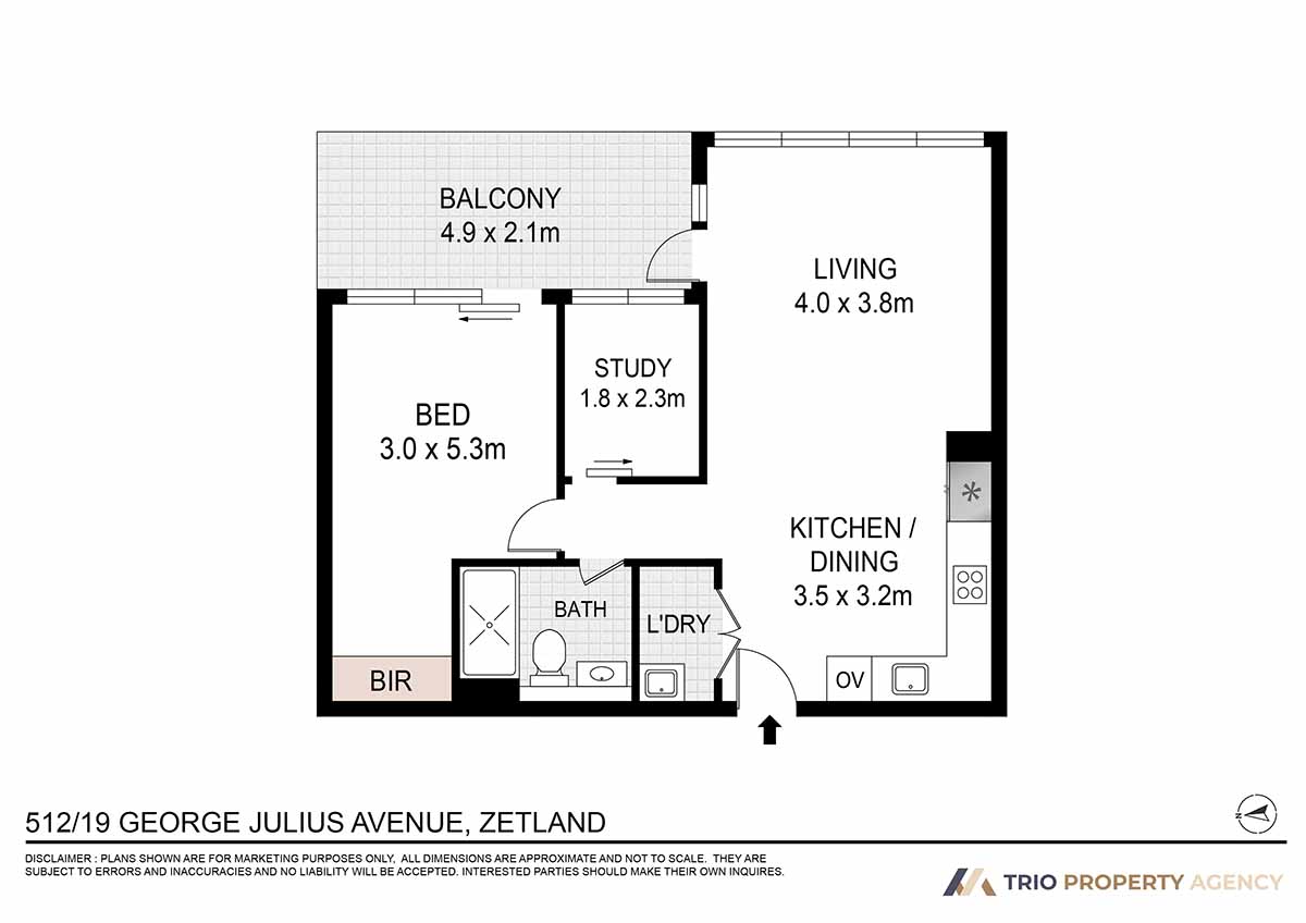 UNIT 512 BUILDING B 19 GEORGE JULIUS AVENUE, Zetland NSW 2017 - Image 1