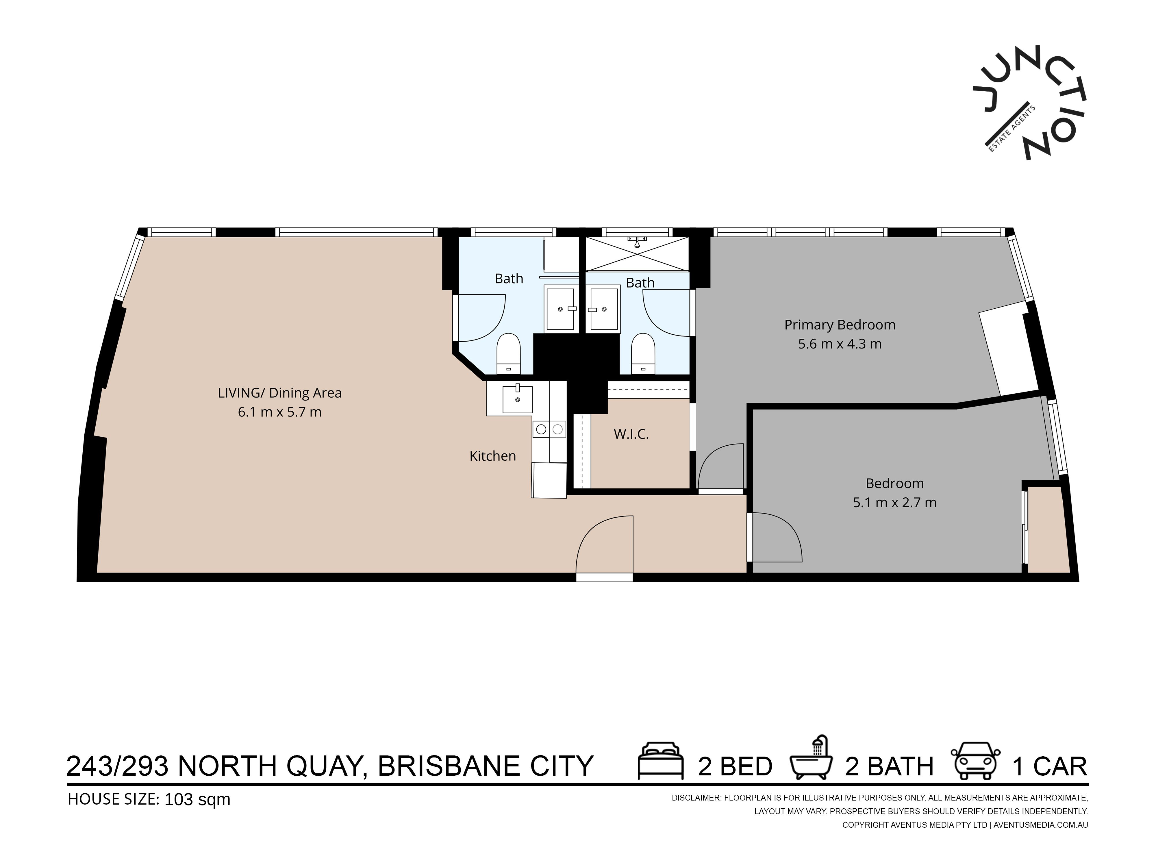 2-bedroom unit at 243/293 North Quay, Brisbane City, QLD 4000, Brisbane, Queensland