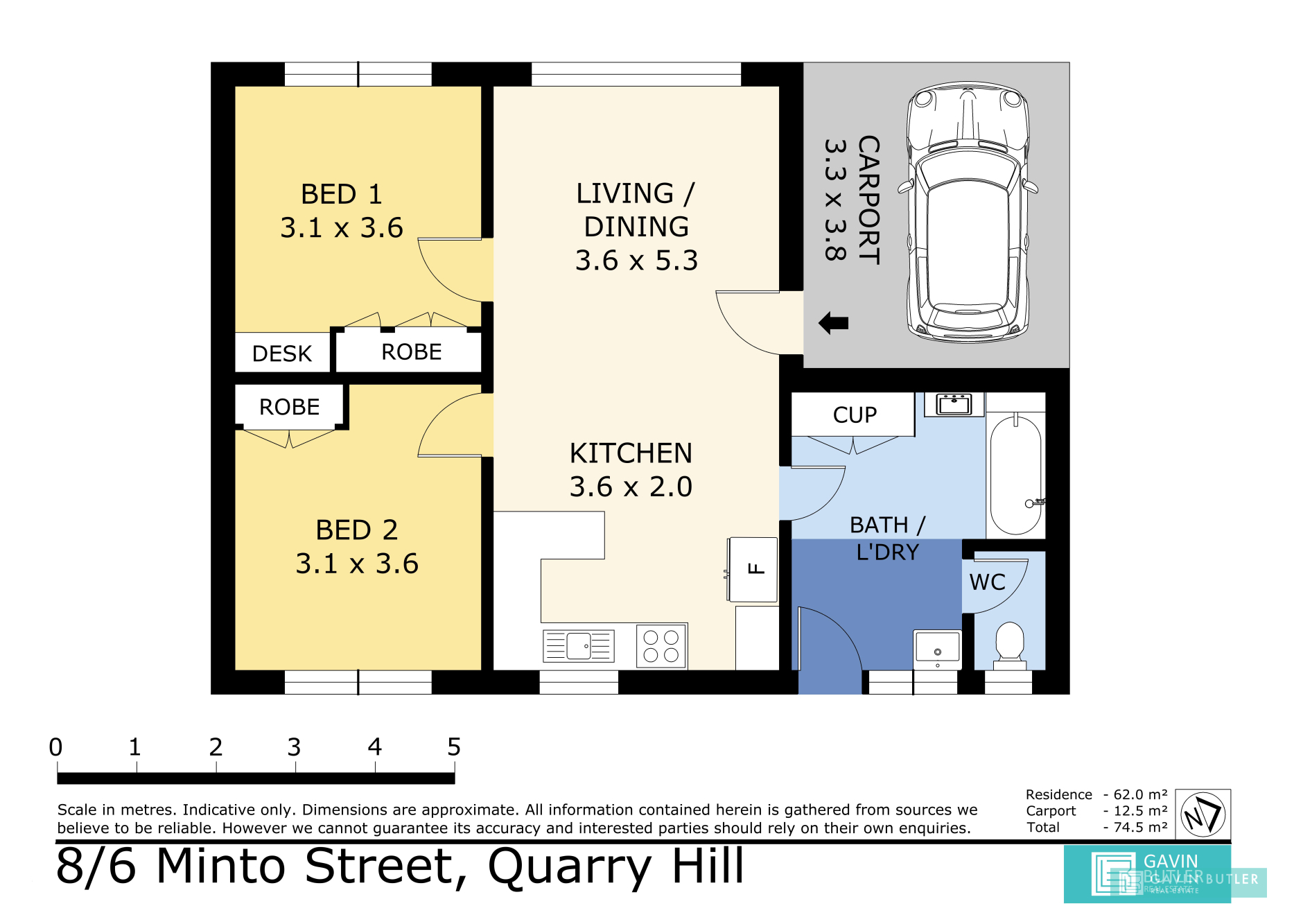 2-bedroom house at 8 6 MINTO STREET, QUARRY HILL VIC 3550, Greater Bendigo, Victoria