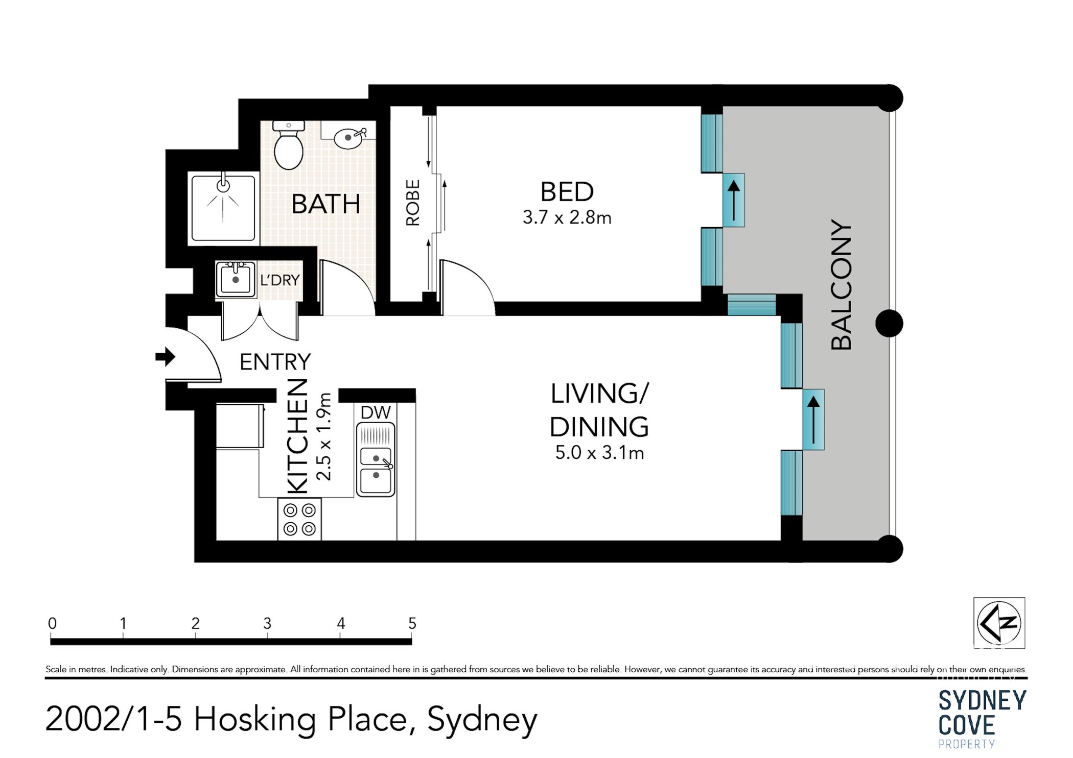 1-bedroom unit at 2002/1 Hosking Place, Sydney, Nsw, 2000, Sydney, New South Wales