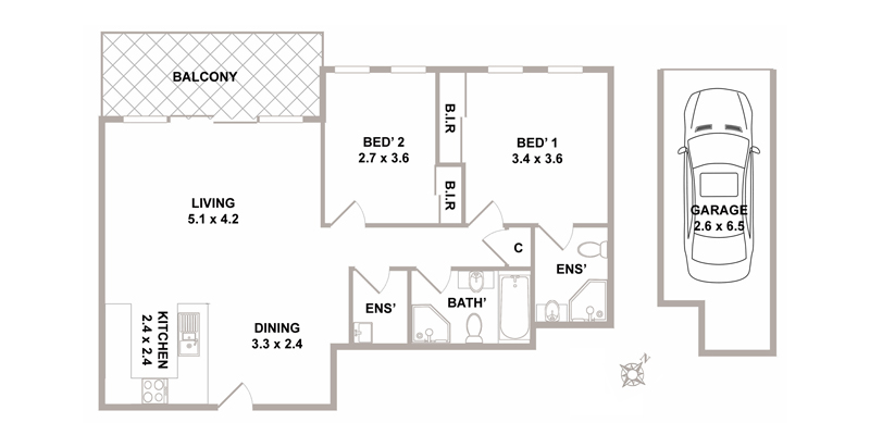2-bedroom unit at 12 294-296 PENNANT HILLS ROAD, PENNANT HILLS NSW 2120, Hornsby, New South Wales