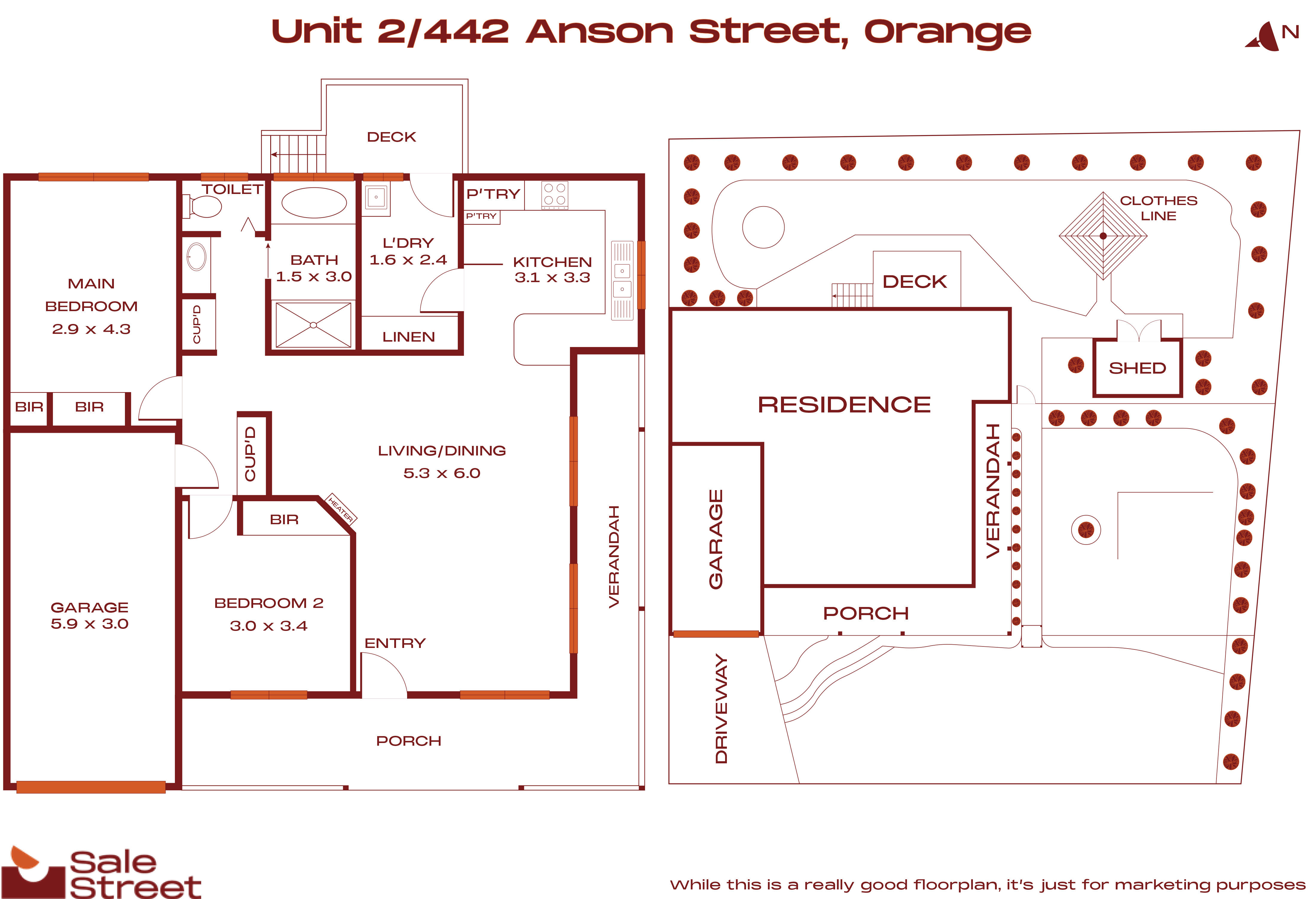 2-bedroom house at 2/442 Anson Street, Orange, NSW 2800, Orange, New South Wales