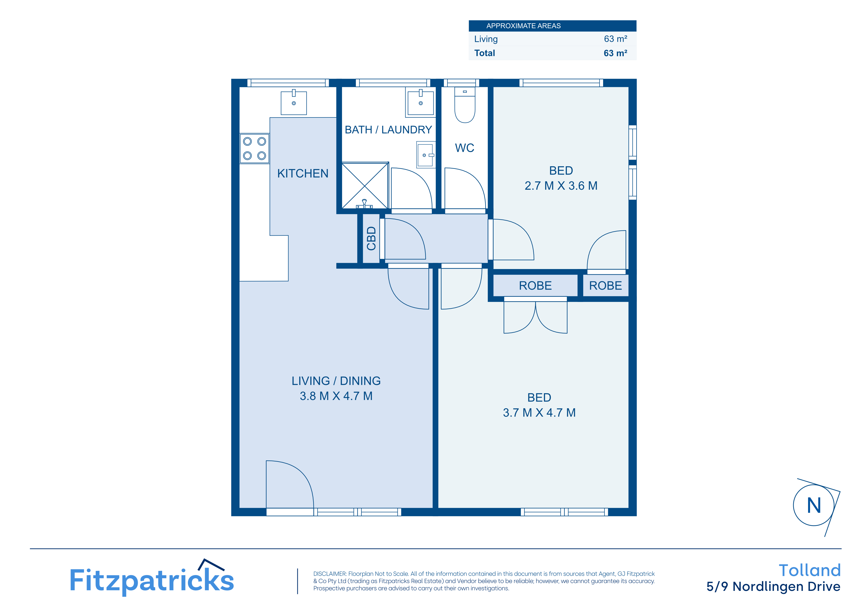 2-bedroom unit at 5/9 Nordlingen Drive, Tolland, NSW 2650, Wagga Wagga, New South Wales