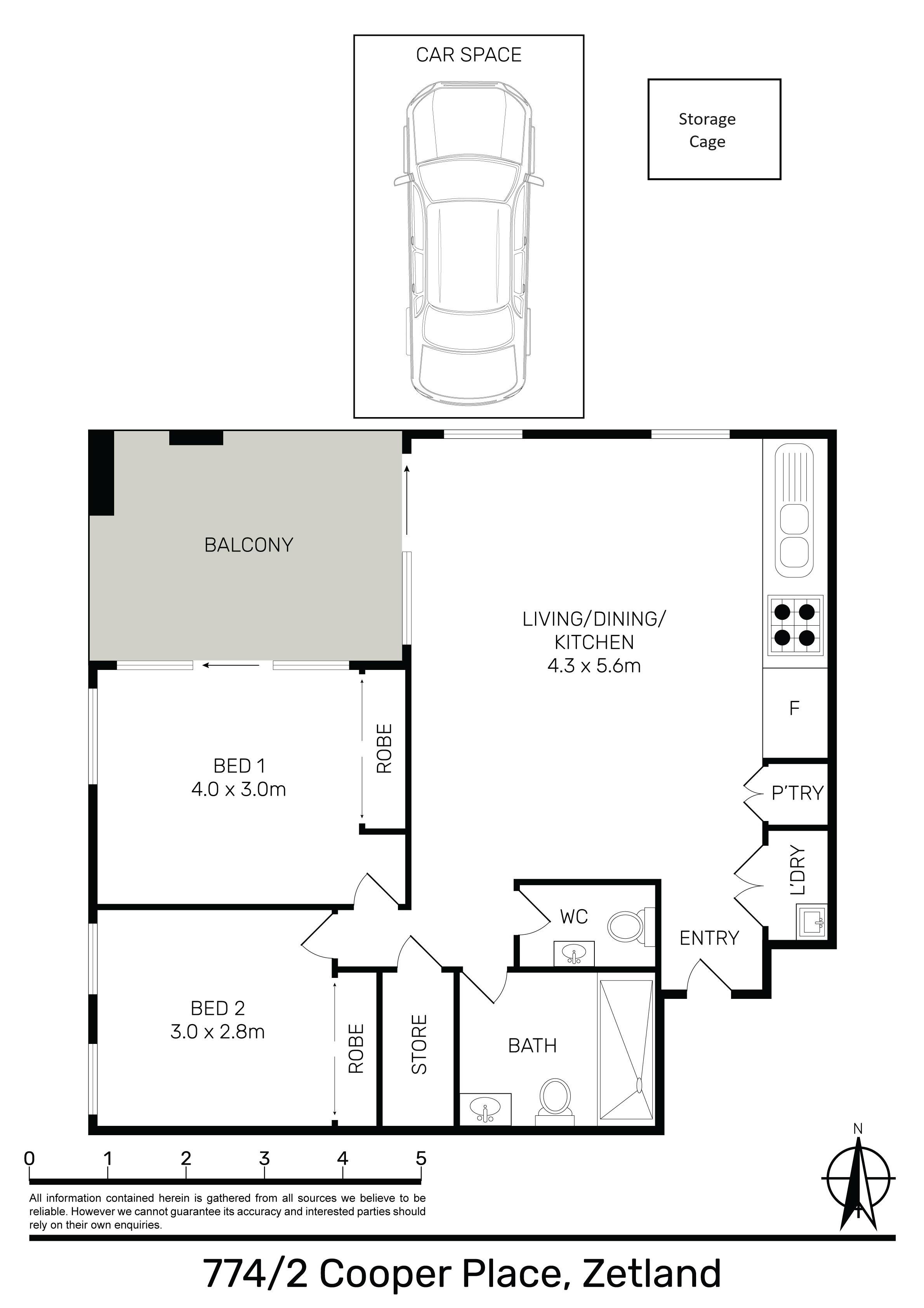 2-bedroom unit at 774 2 COOPER PLACE, ZETLAND NSW 2017, Sydney, New South Wales