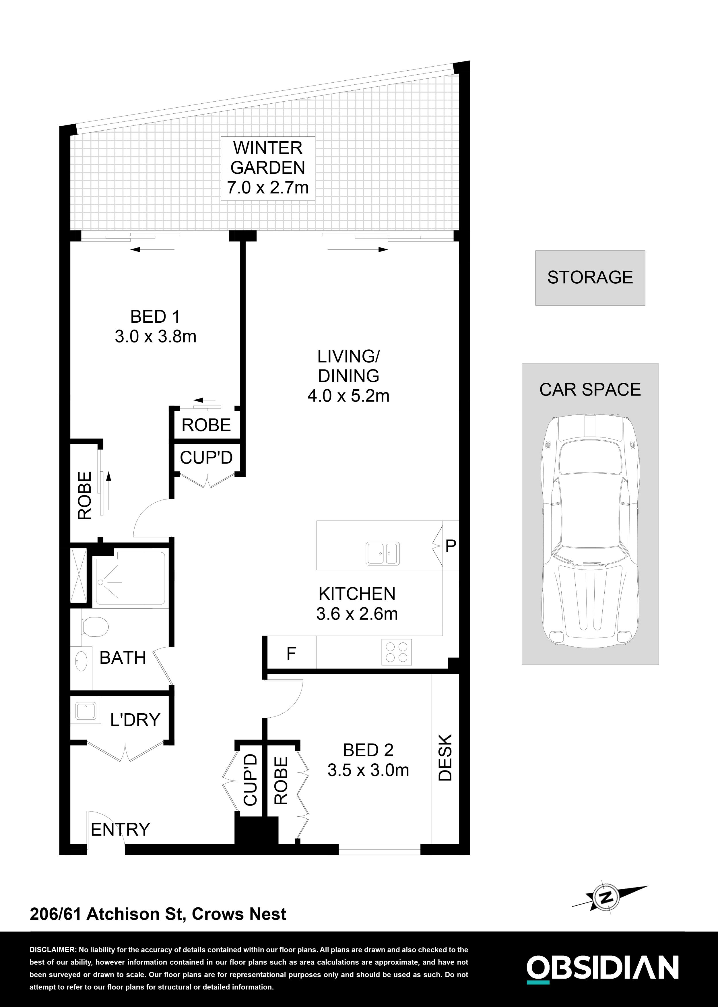 2-bedroom unit at 206/61 Atchison St, St Leonards, Nsw, 2065, Lane Cove, New South Wales
