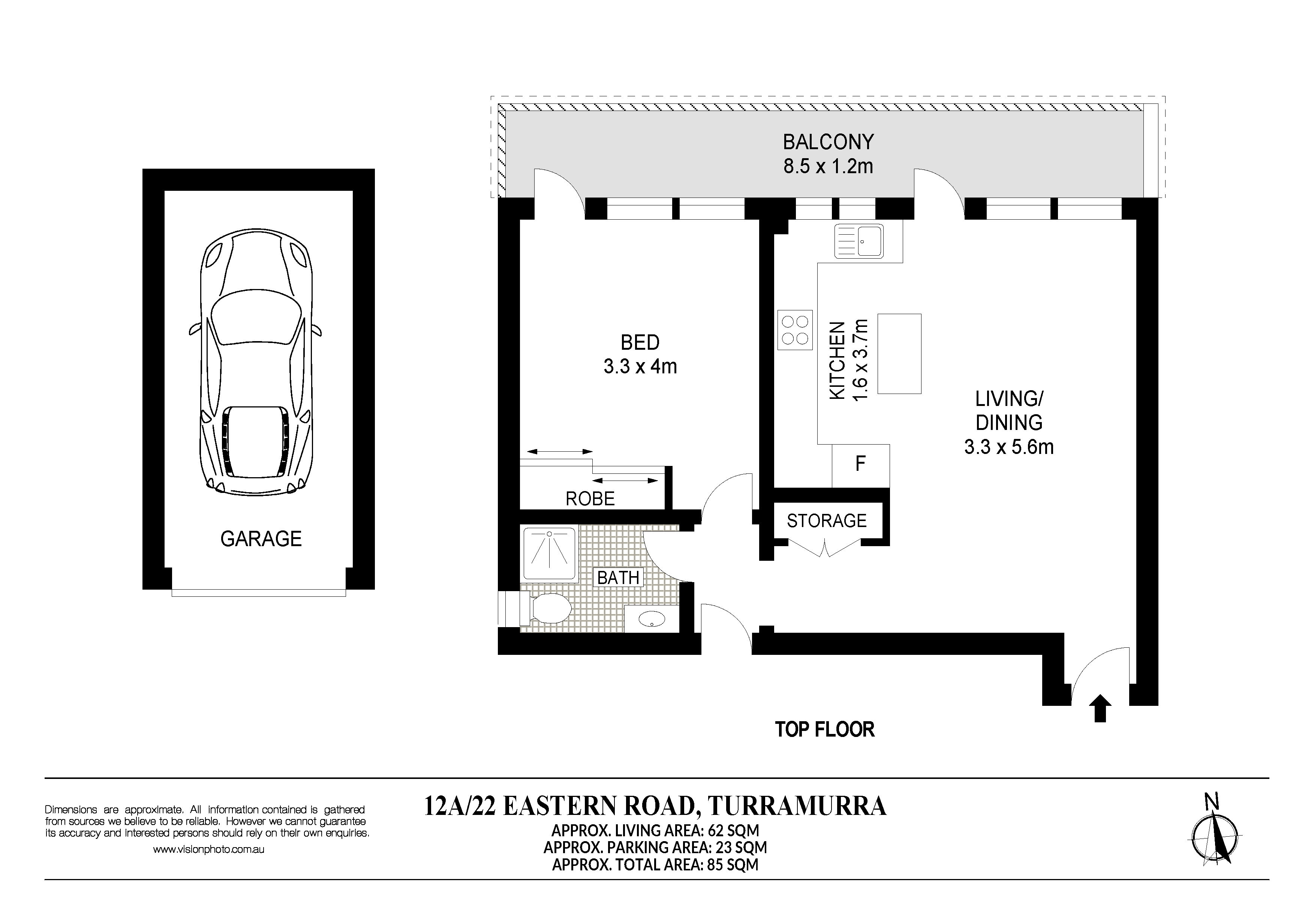 1-bedroom unit at 12A/22 Eastern Road, Turramurra, NSW 2074, Ku-Ring-Gai, New South Wales