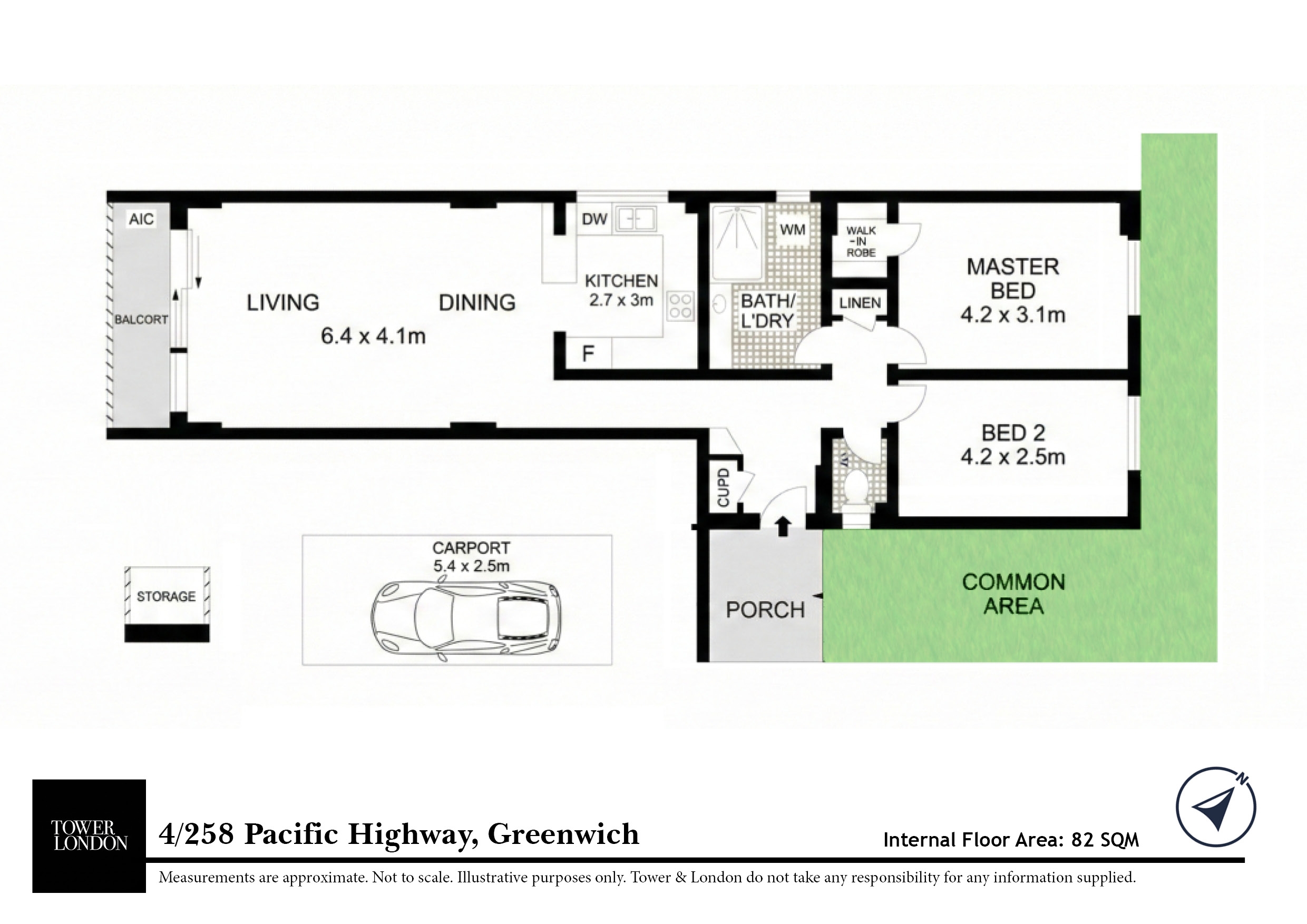 2-bedroom unit at 4/258 Pacific Highway, Greenwich, NSW 2065, Lane Cove, New South Wales