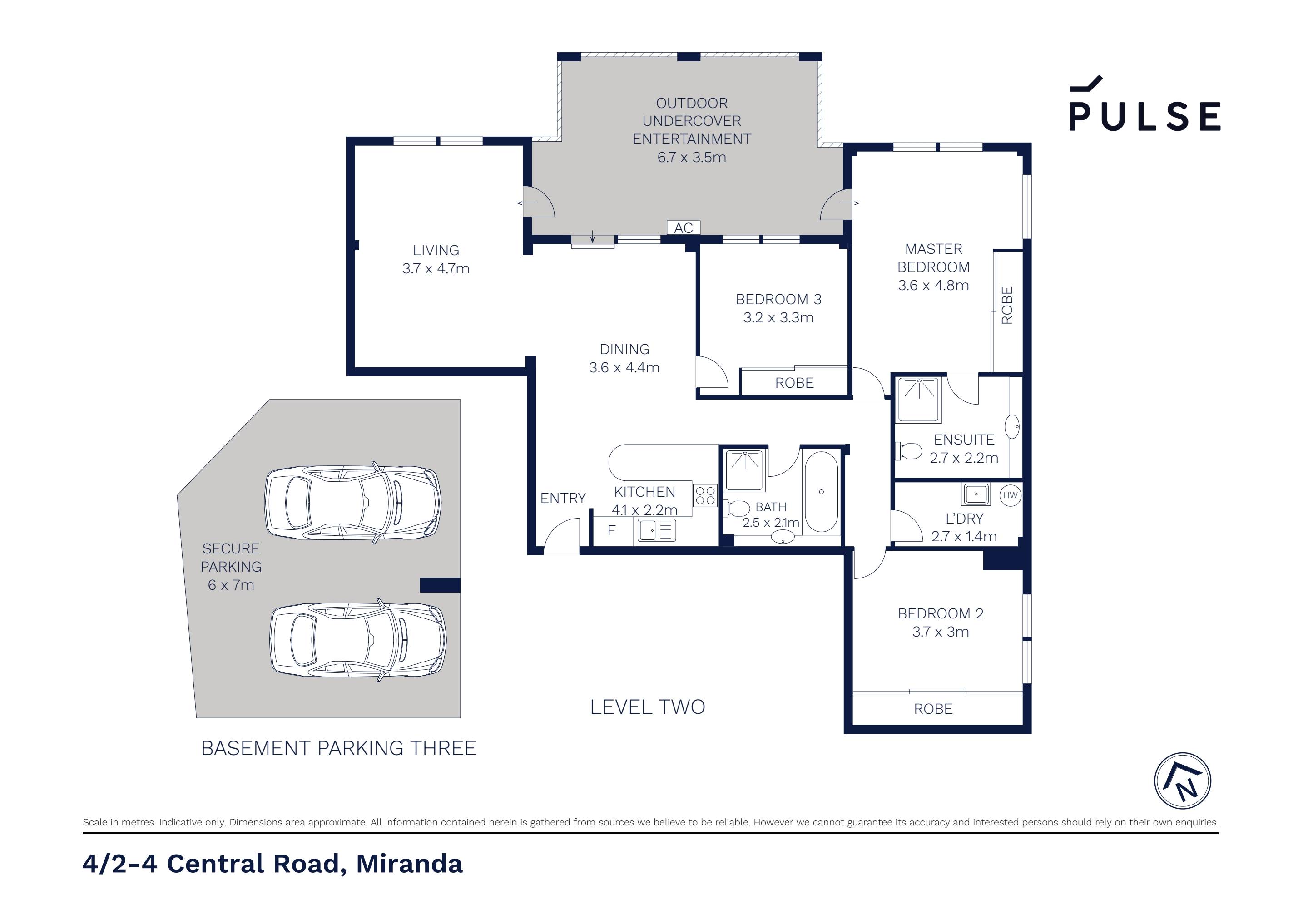 3-bedroom unit at 4 2-4 CENTRAL ROAD, MIRANDA NSW 2228, Sutherland, New South Wales