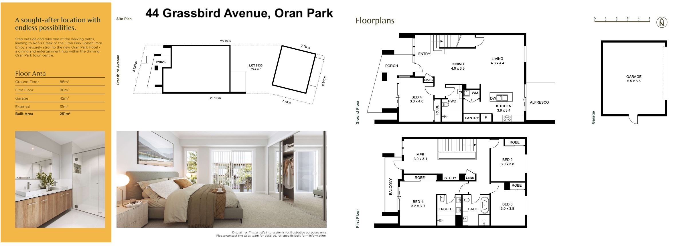 4-bedroom house at 44a Grassbird Avenue, Oran Park NSW 2570, Camden, New South Wales