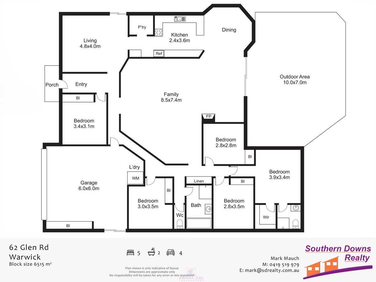 5-bedroom house at 62 Glen Road, Warwick, QLD 4370, Southern Downs, Queensland