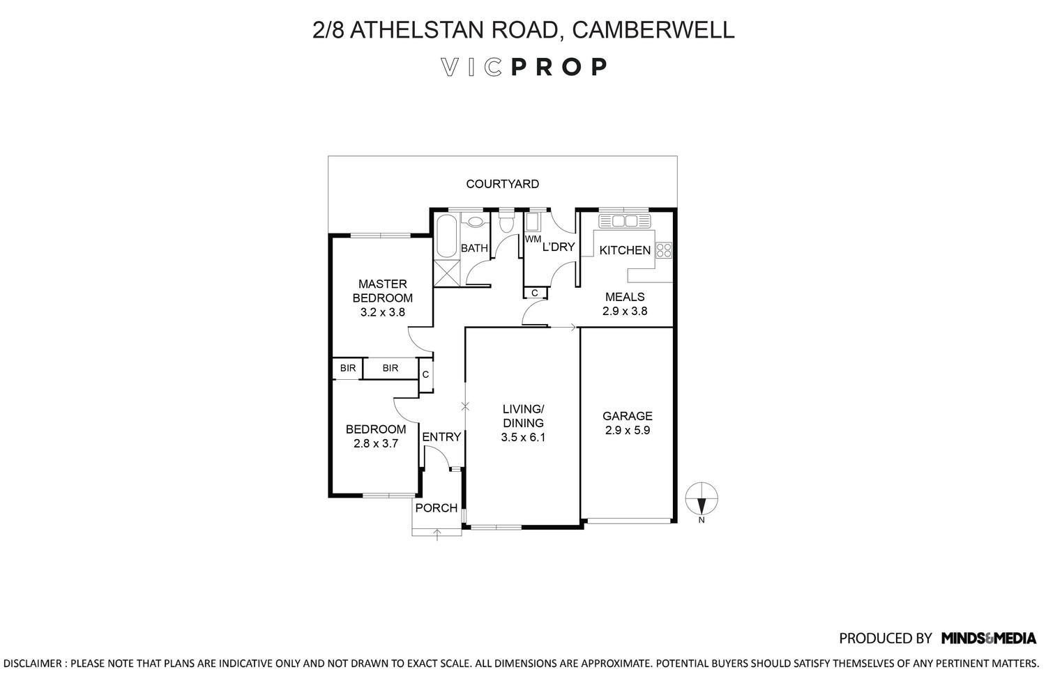 2-bedroom unit at 2 8 ATHELSTAN ROAD, CAMBERWELL VIC 3124, Boroondara, Victoria