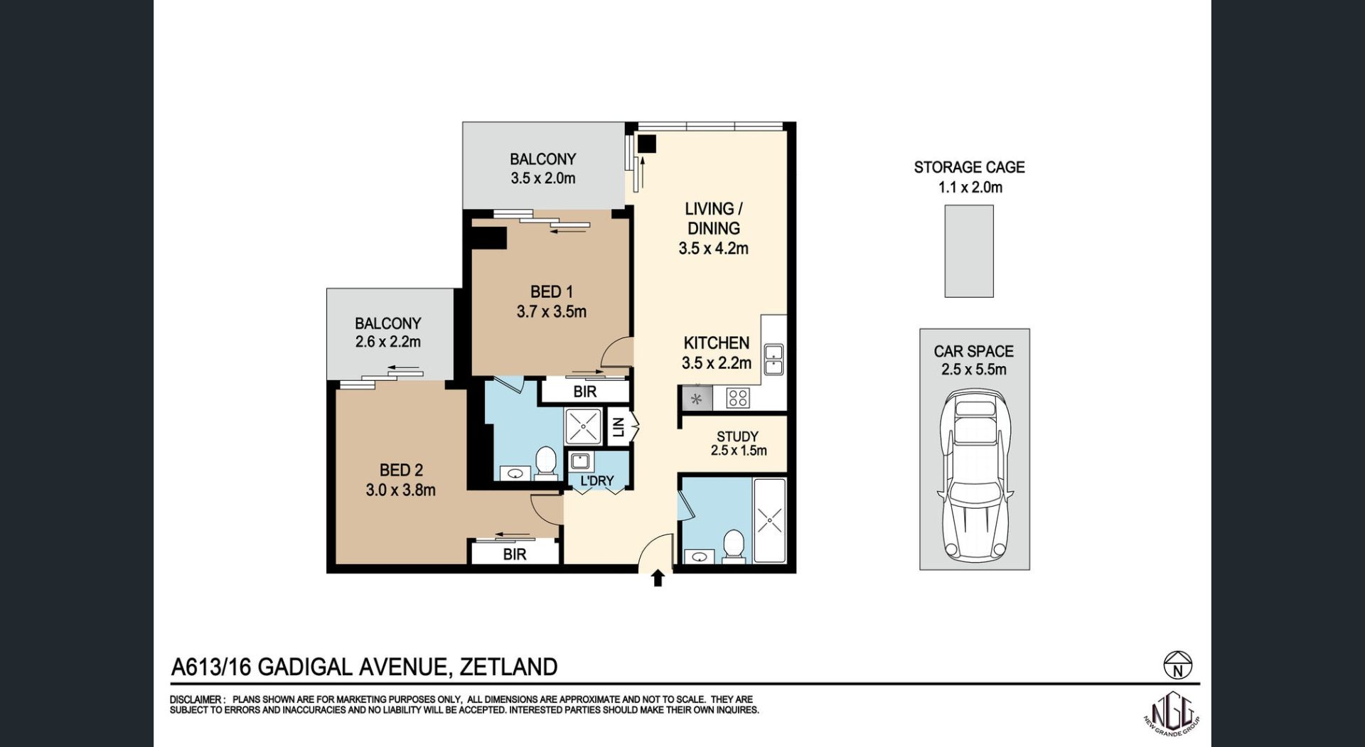 2-bedroom unit at Gadigal Avenue, Zetland, Nsw, 2017, Sydney, New South Wales