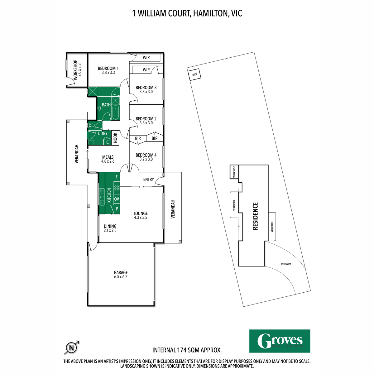 4-bedroom house at 1 WILLIAM COURT, Hamilton VIC 3300, Southern Grampians, Victoria