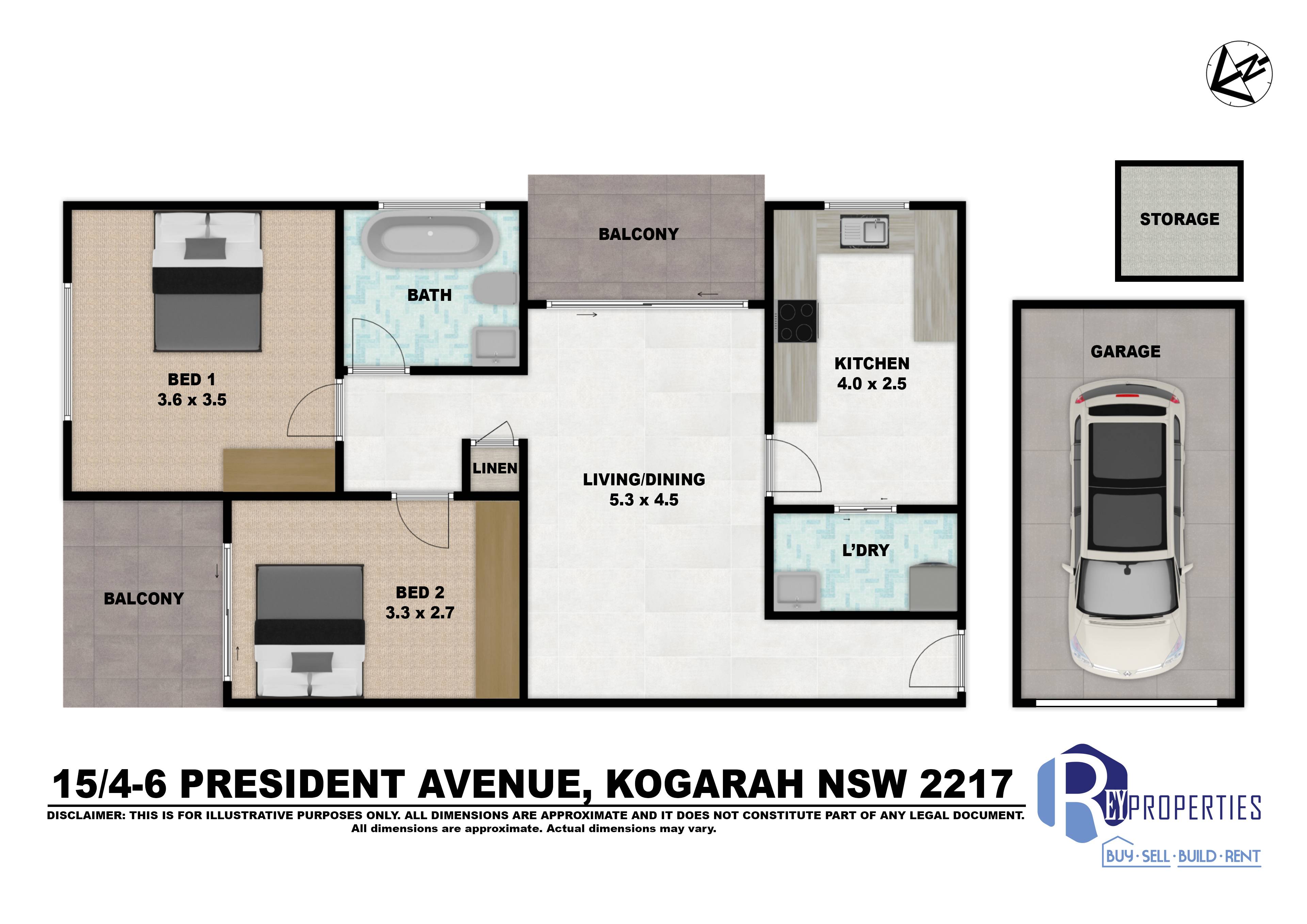 2-bedroom unit at UNIT 15 4-6 PRESIDENT AVENUE, Kogarah NSW 2217, , New South Wales