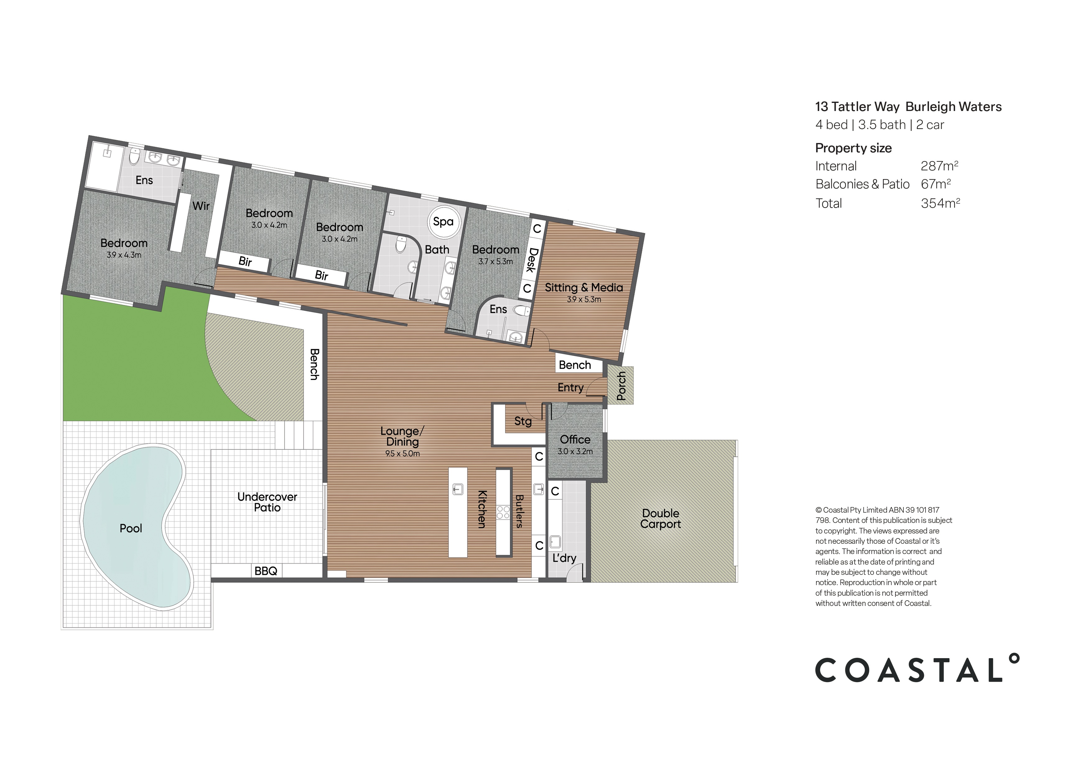4-bedroom house at 13 Tattler Way, Burleigh Waters, QLD 4220, Gold Coast, Queensland