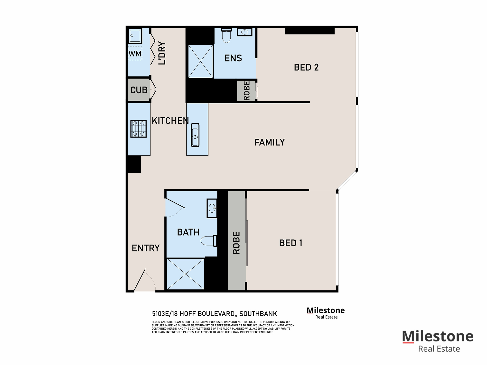 2-bedroom unit at 5103E/18 Hoff Boulevard, Southbank, VIC 3006, Melbourne, Victoria