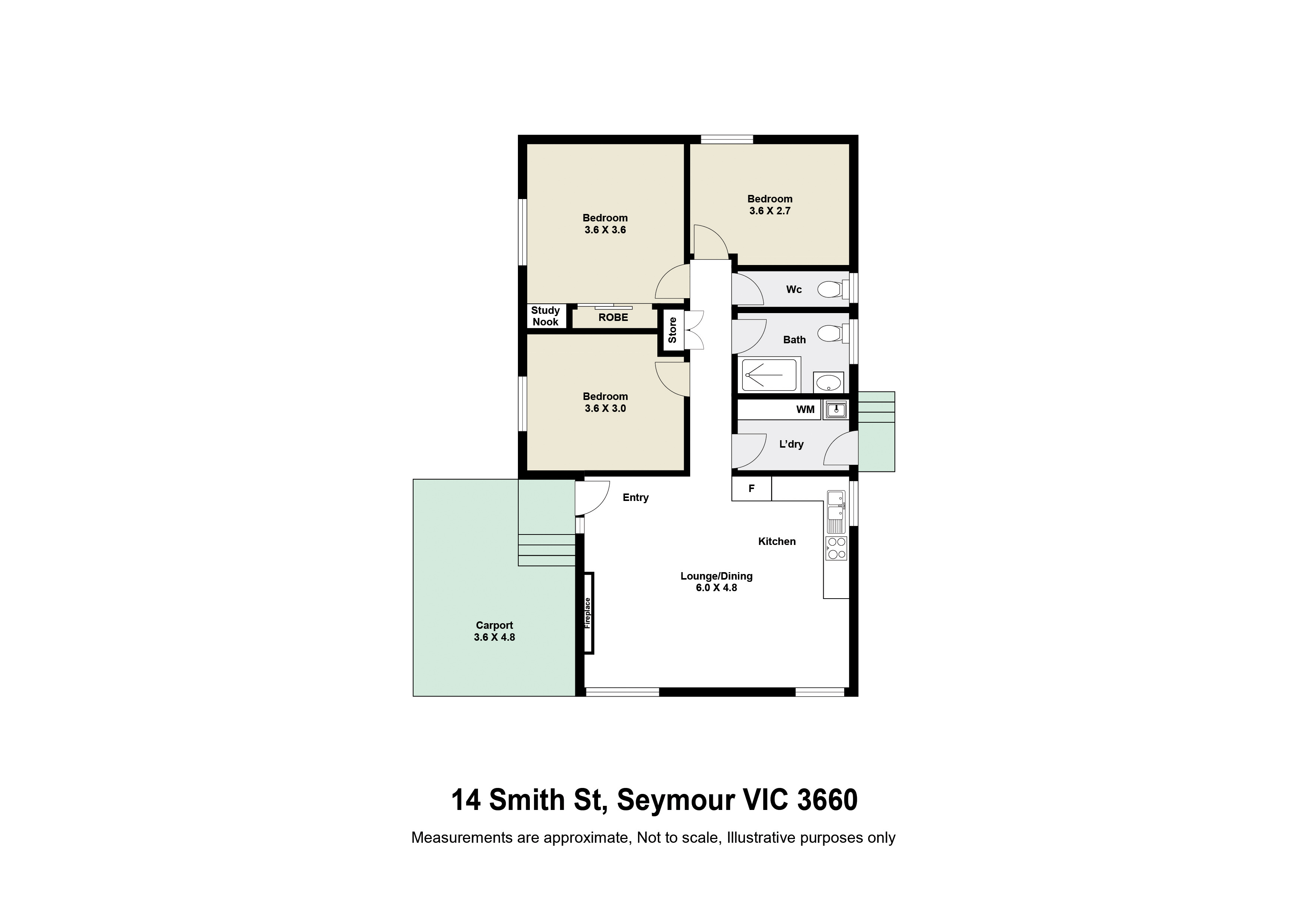 3-bedroom house at 14 Smith Street, Seymour, VIC 3660, Mitchell, Victoria