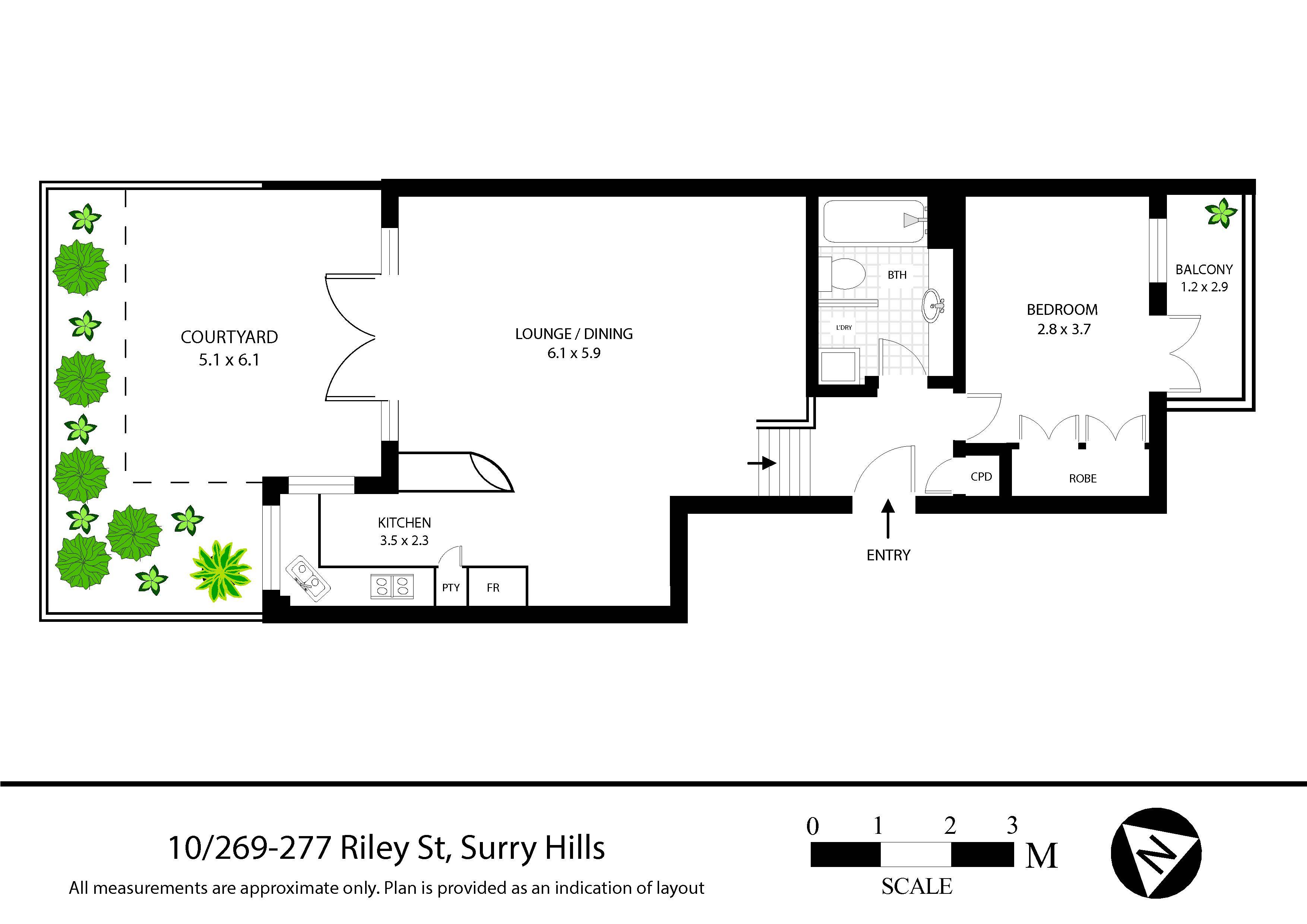 1-bedroom unit at 10/269-277 Riley Street, Surry Hills, NSW 2010, Sydney, New South Wales