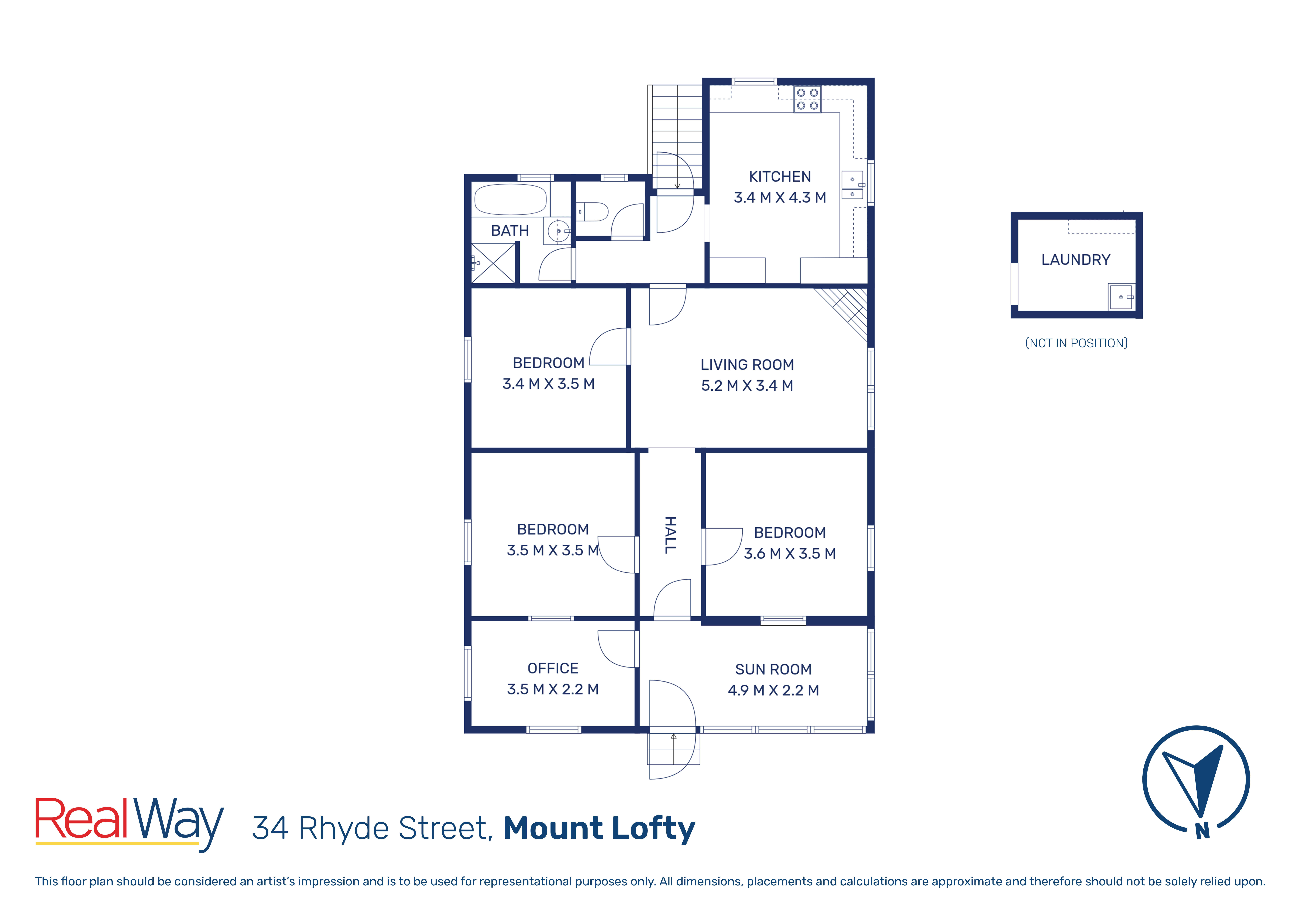 3-bedroom house at 34 Rhyde Street, Mount Lofty, QLD 4350, , Queensland