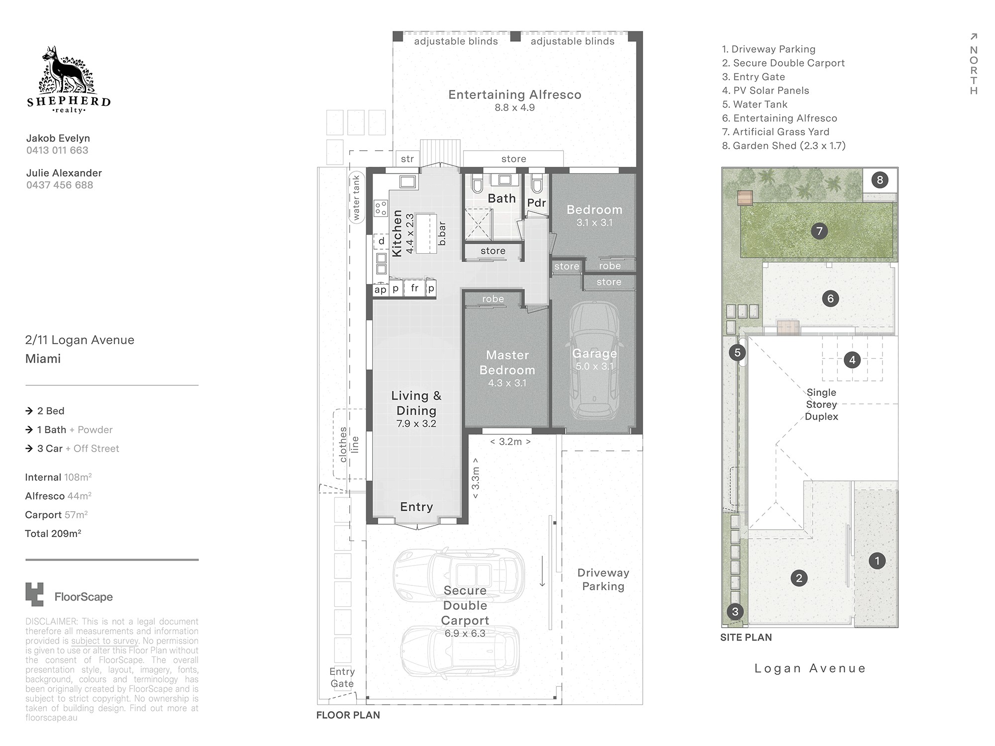 2-bedroom house at UNIT 2 11 LOGAN AVENUE, Miami QLD 4220, Gold Coast, Queensland