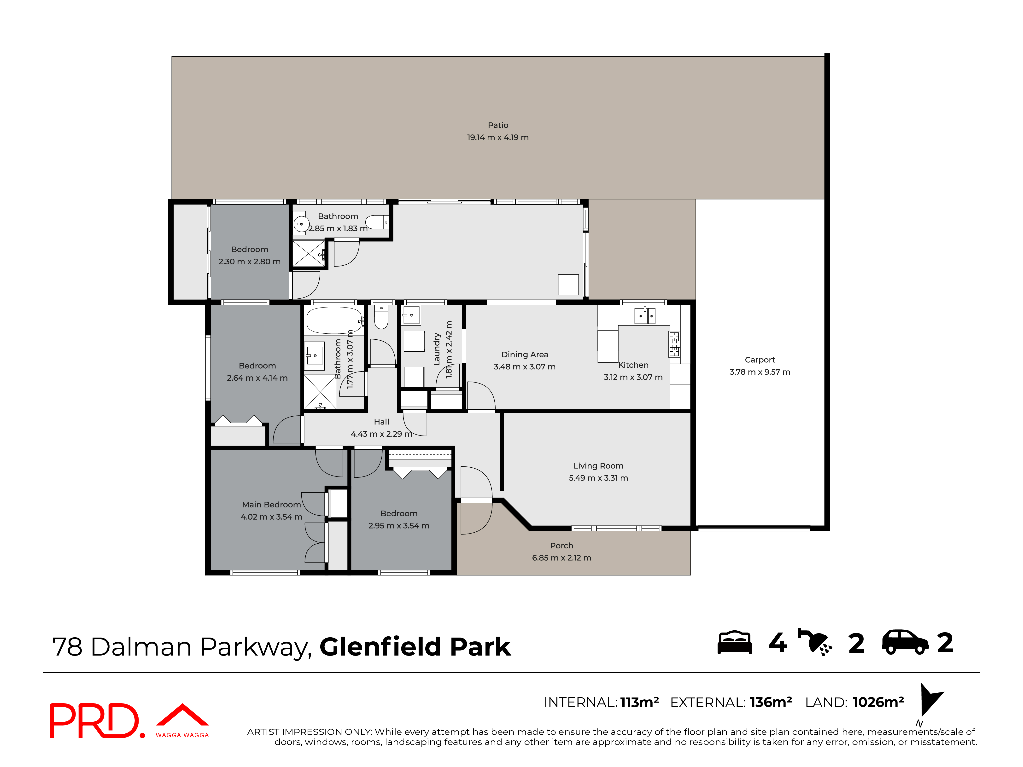 4-bedroom house at 78 Dalman Parkway, Glenfield Park, NSW 2650, Wagga Wagga, New South Wales