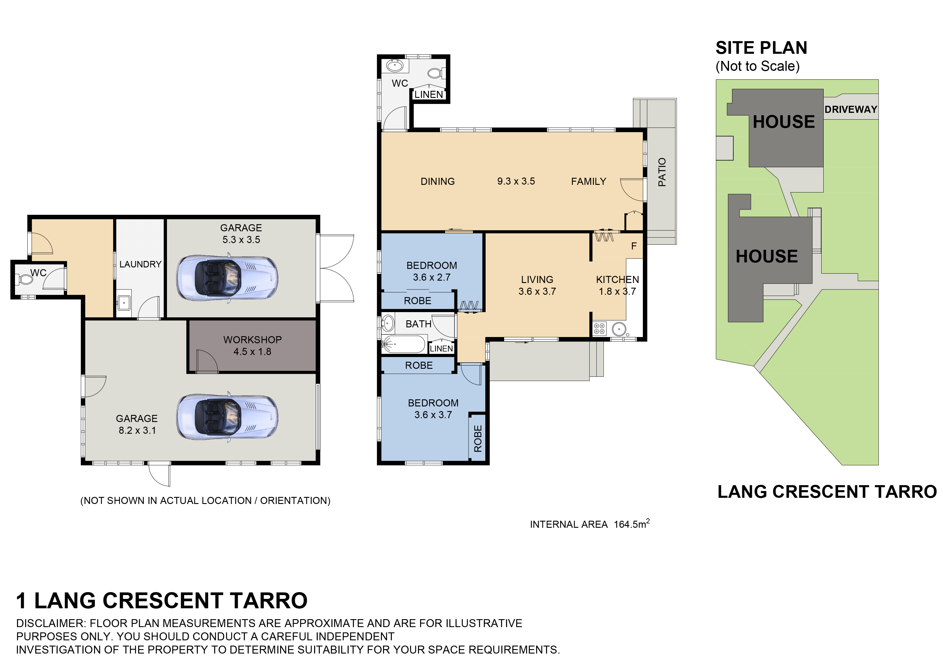 2-bedroom house at 1 LANG CRESCENT, Tarro NSW 2322, Newcastle, New South Wales