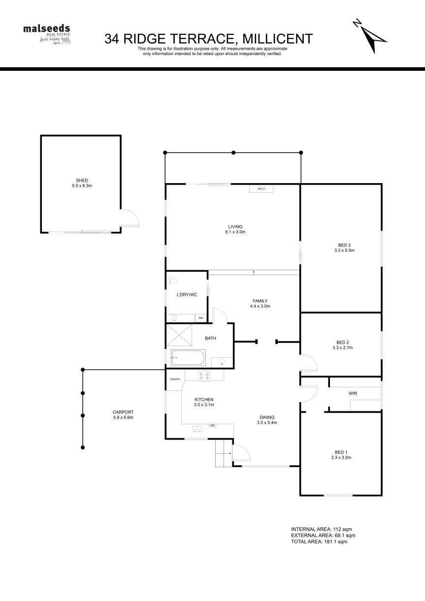 3-bedroom house at 34 Ridge Terrace, Millicent, SA 5280, Wattle Range, South Australia