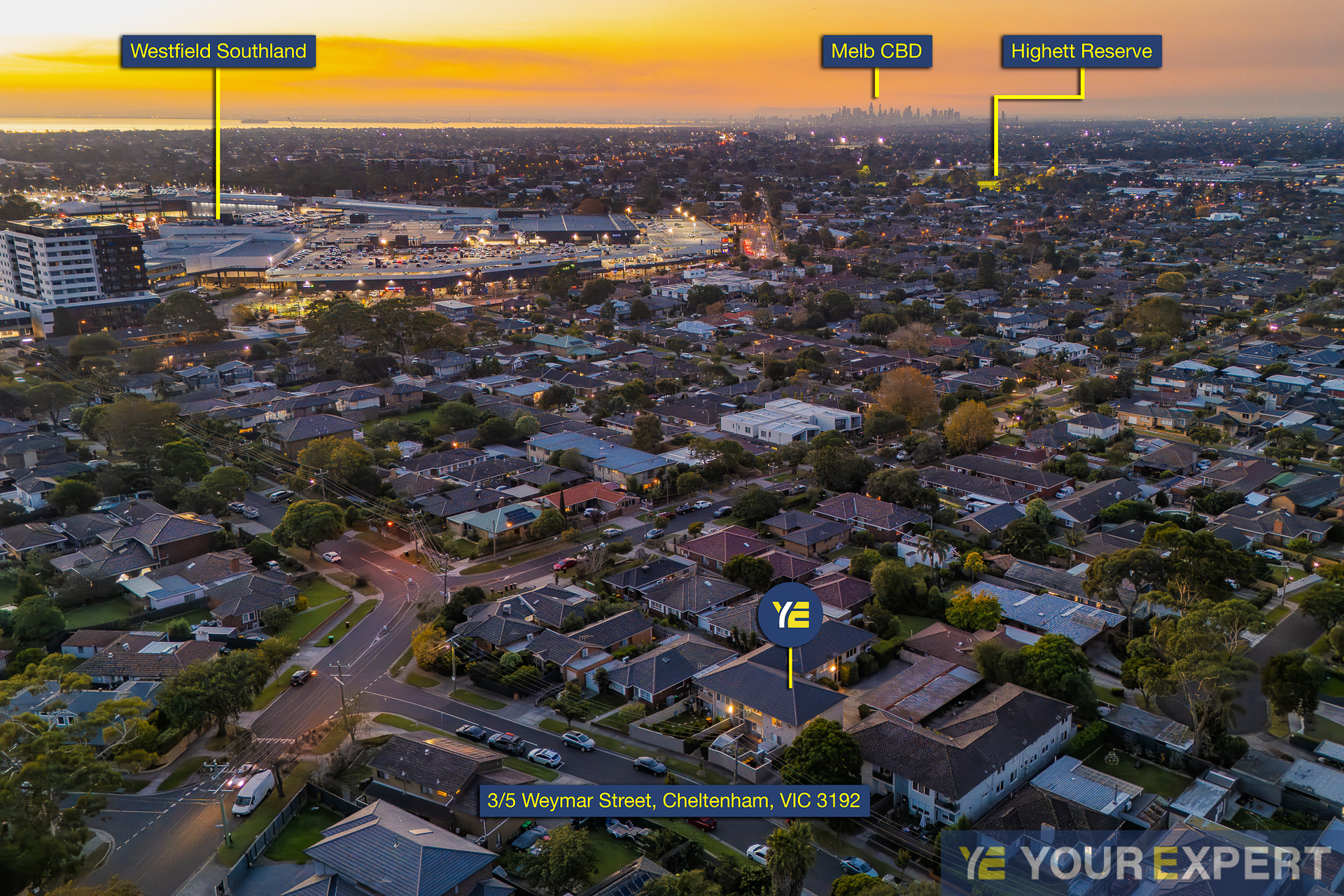 3-bedroom unit at 3 5 WEYMAR STREET, CHELTENHAM VIC 3192, , Victoria