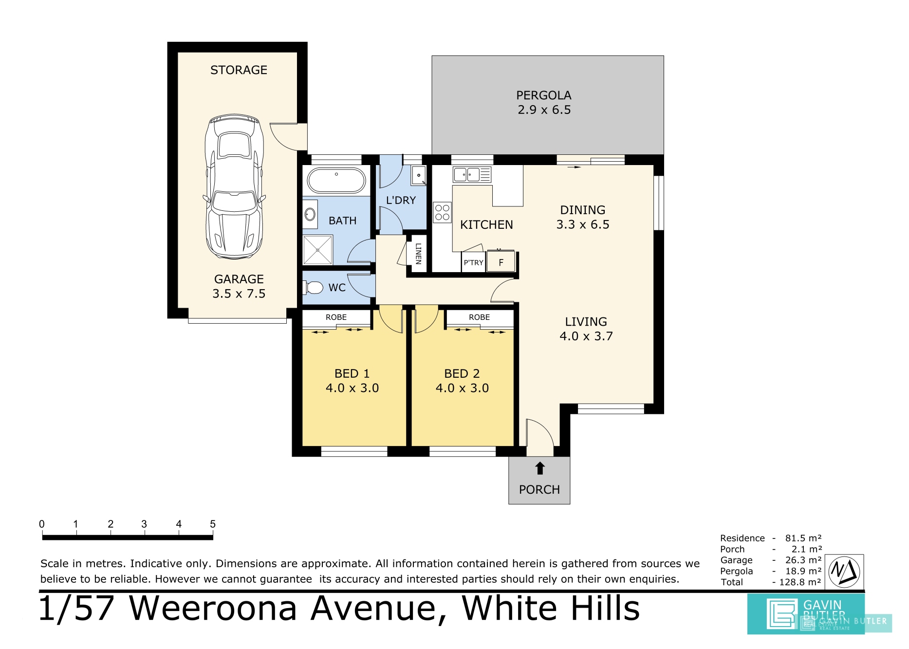 2-bedroom house at UNIT 1 57 WEEROONA AVENUE, White Hills VIC 3550, Greater Bendigo, Victoria