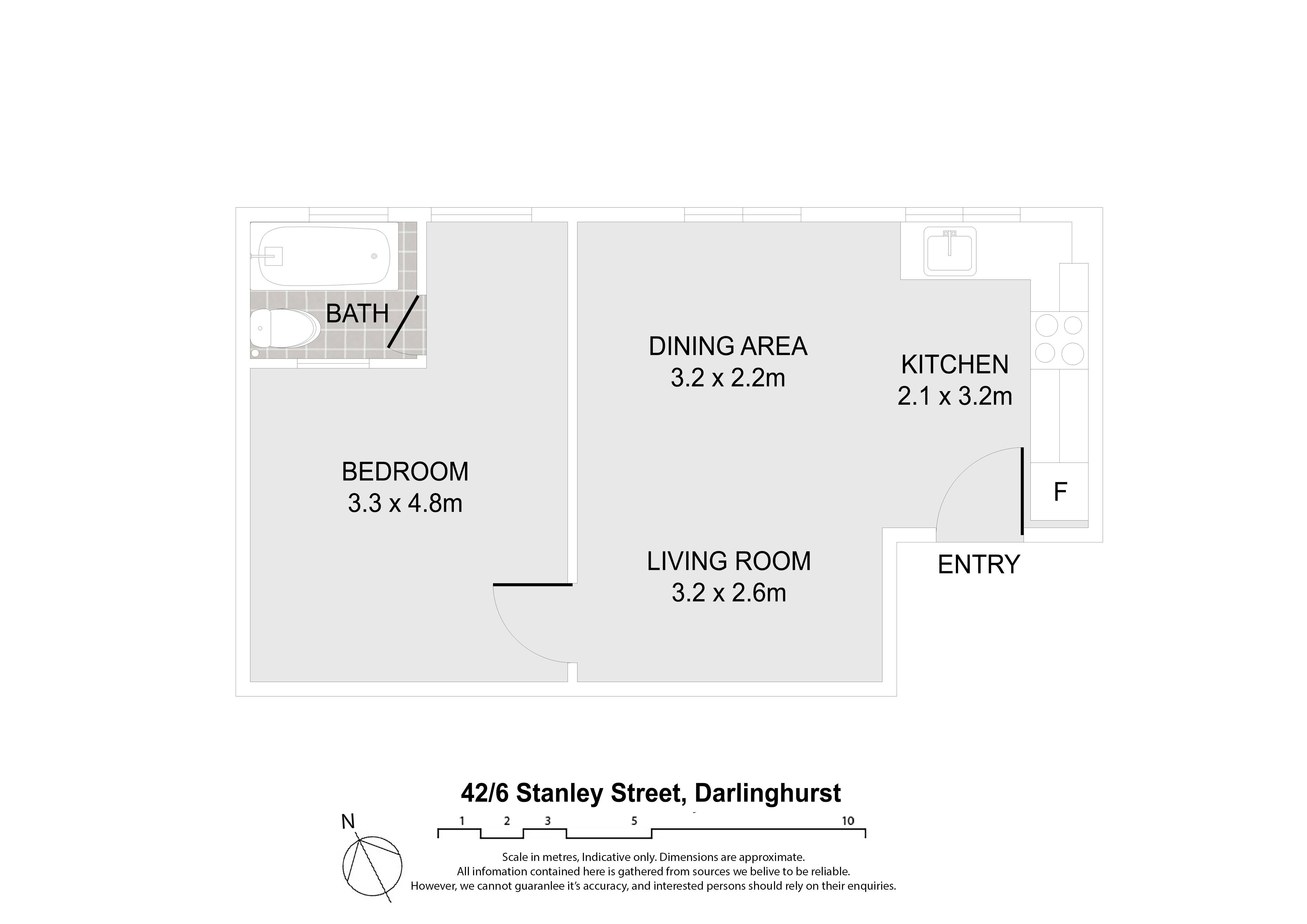 1-bedroom unit at 42/6 Stanley Street, Darlinghurst, NSW 2010, Sydney, New South Wales