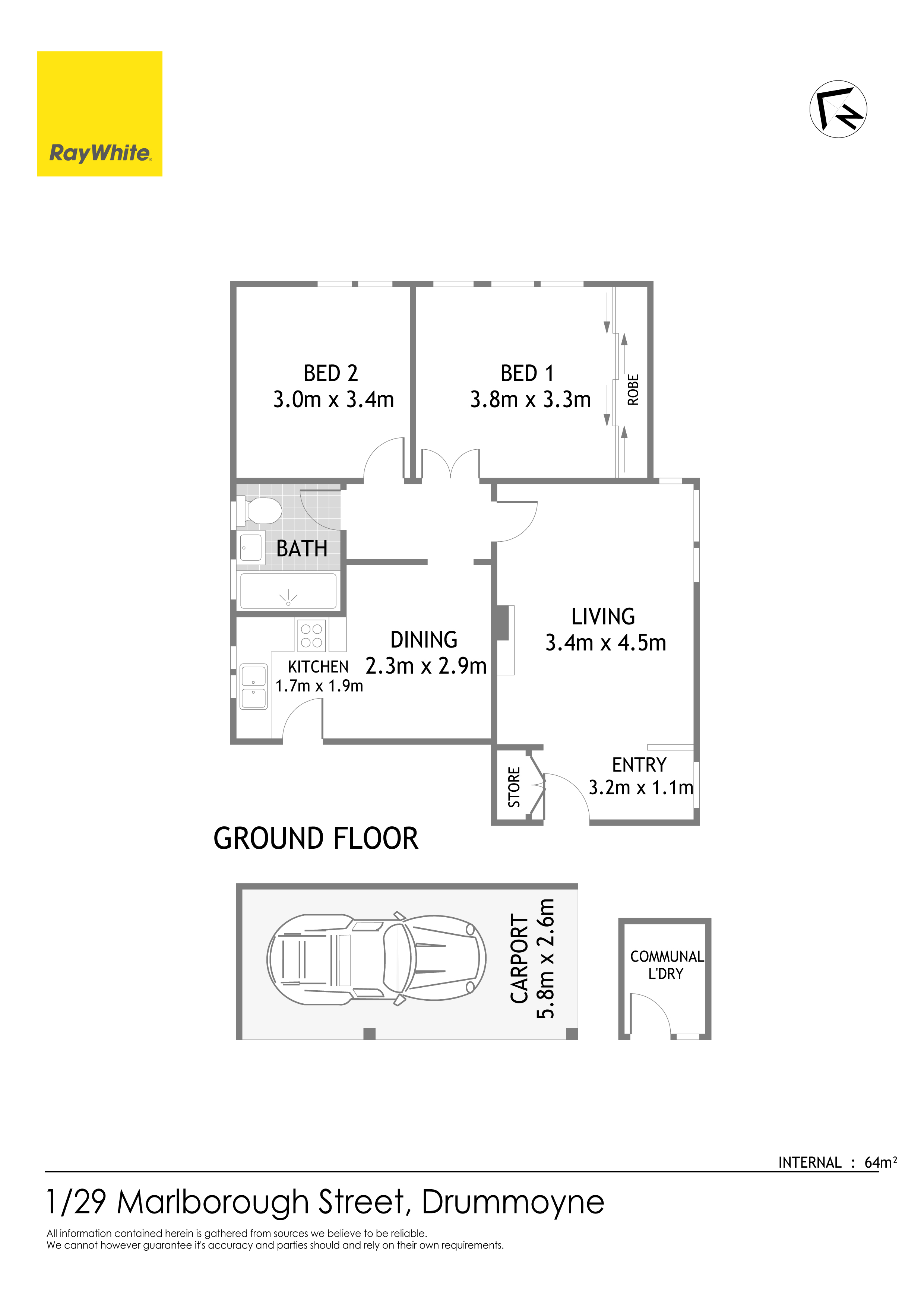2-bedroom unit at 1/29 Marlborough Street, Drummoyne, NSW 2047, Canada Bay, New South Wales