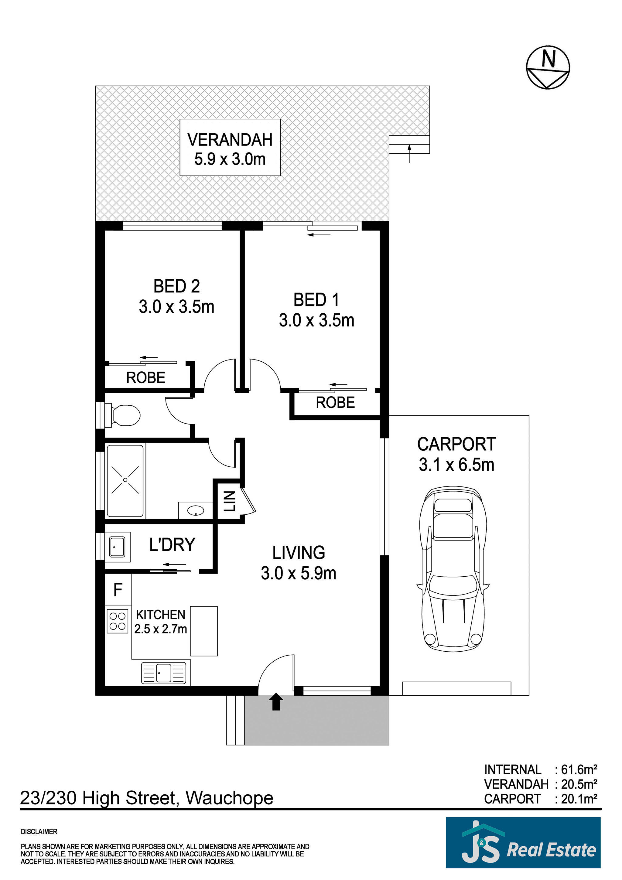 2-bedroom house at 23/230 High Street, Wauchope, NSW 2446, Port Macquarie-Hastings, New South Wales