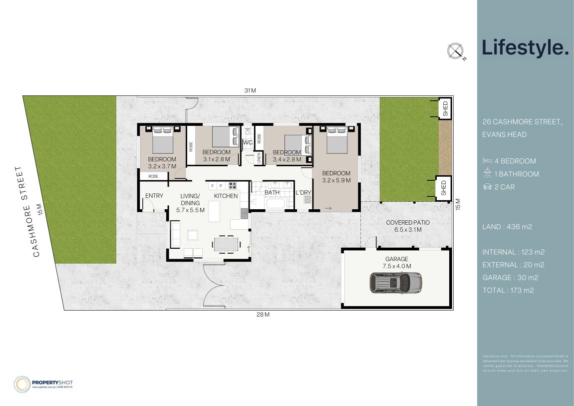 4-bedroom house at 26 Cashmore Street, Evans Head, Nsw, 2473, Richmond Valley, New South Wales